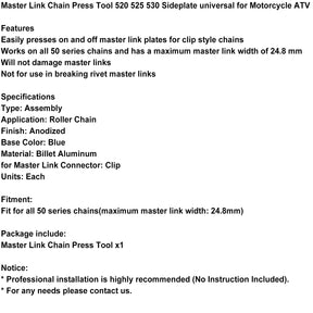 Master Link Chain Press Tool Honda Cbr Gl Cub Msx Universal für Motorrad ATV Generic