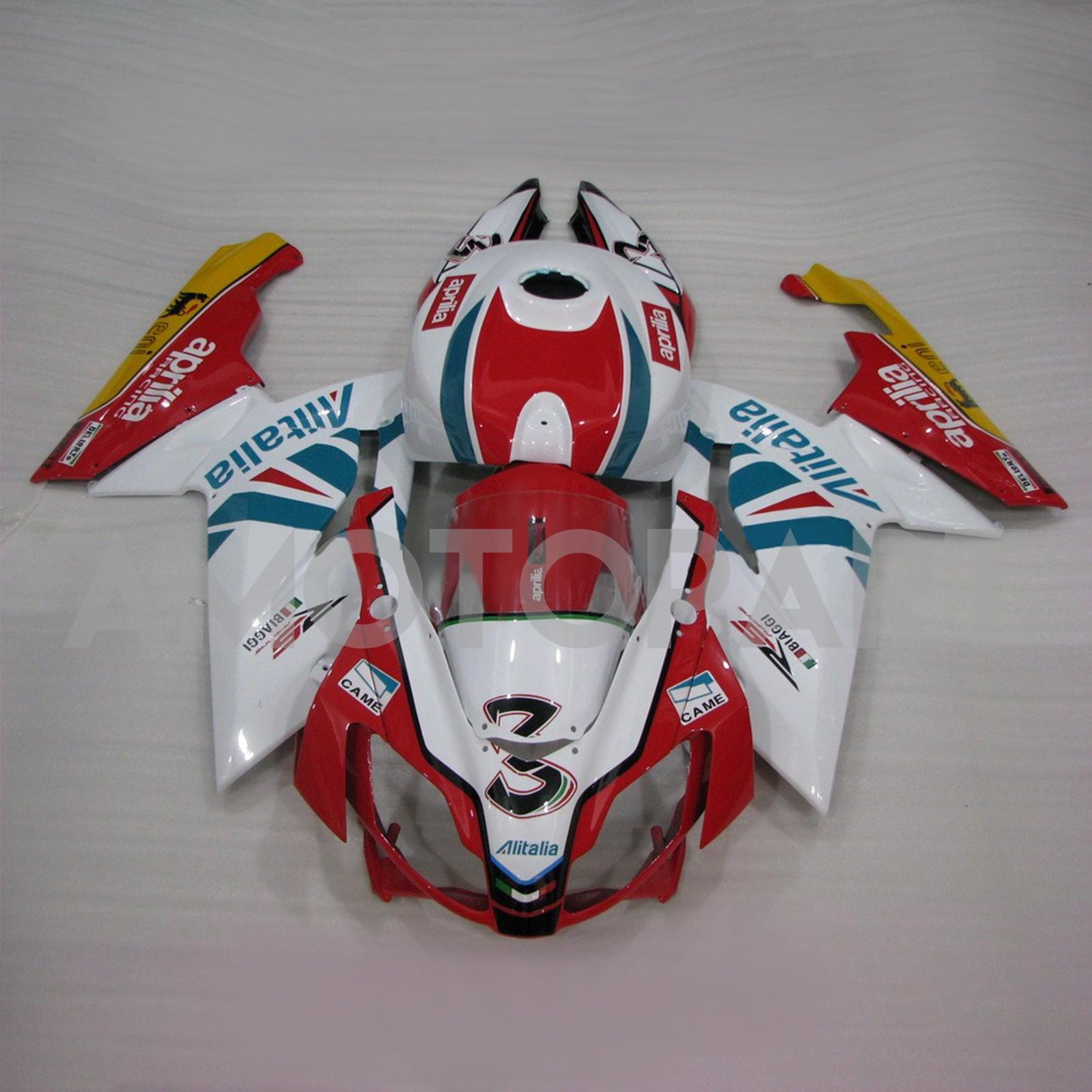Amotopart Aprilia 2006-2011 RS125 Red&White Style6 Fairing Kit