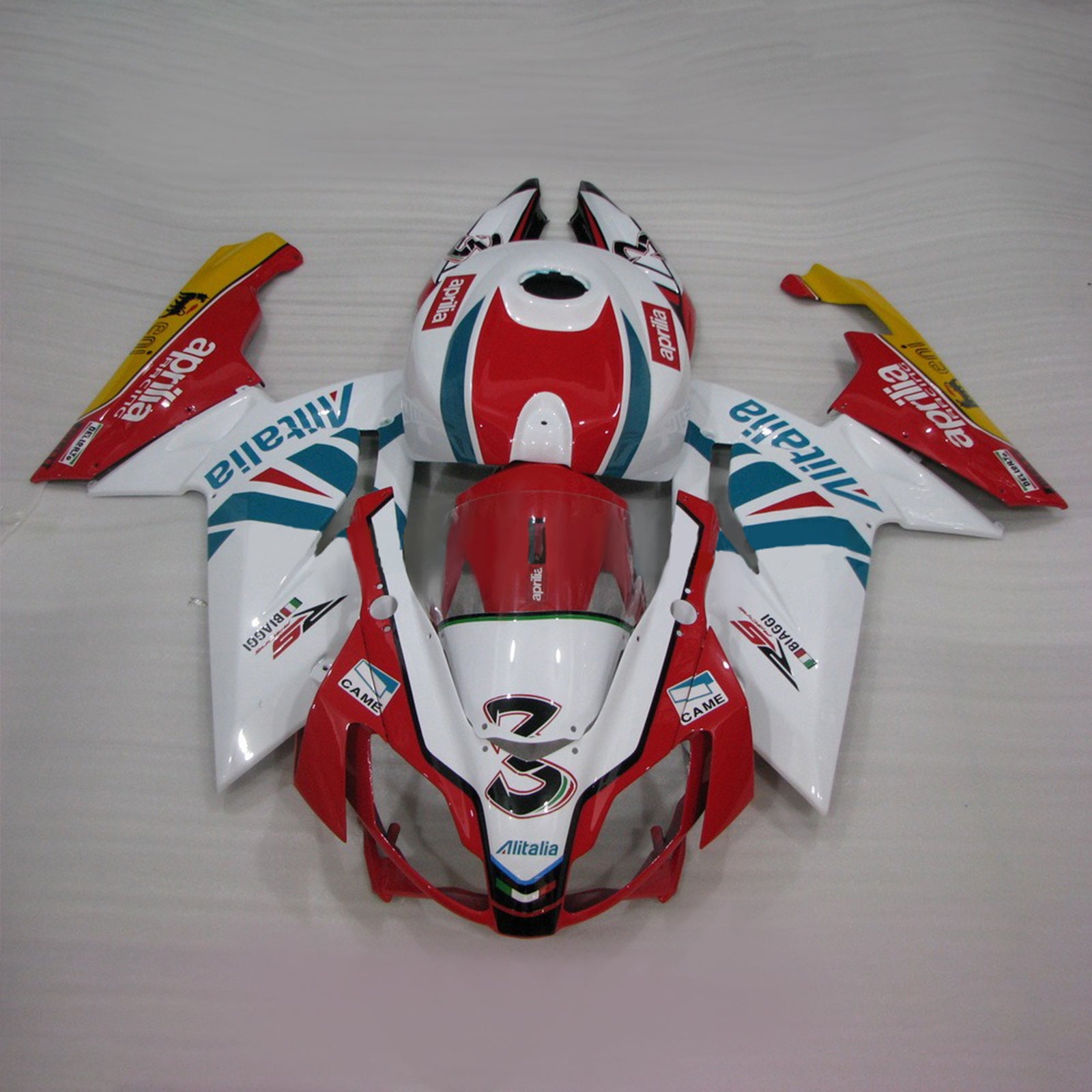 Amotopart Aprilia 2006-2011 RS125 Kit de carenado rojo y blanco Style6