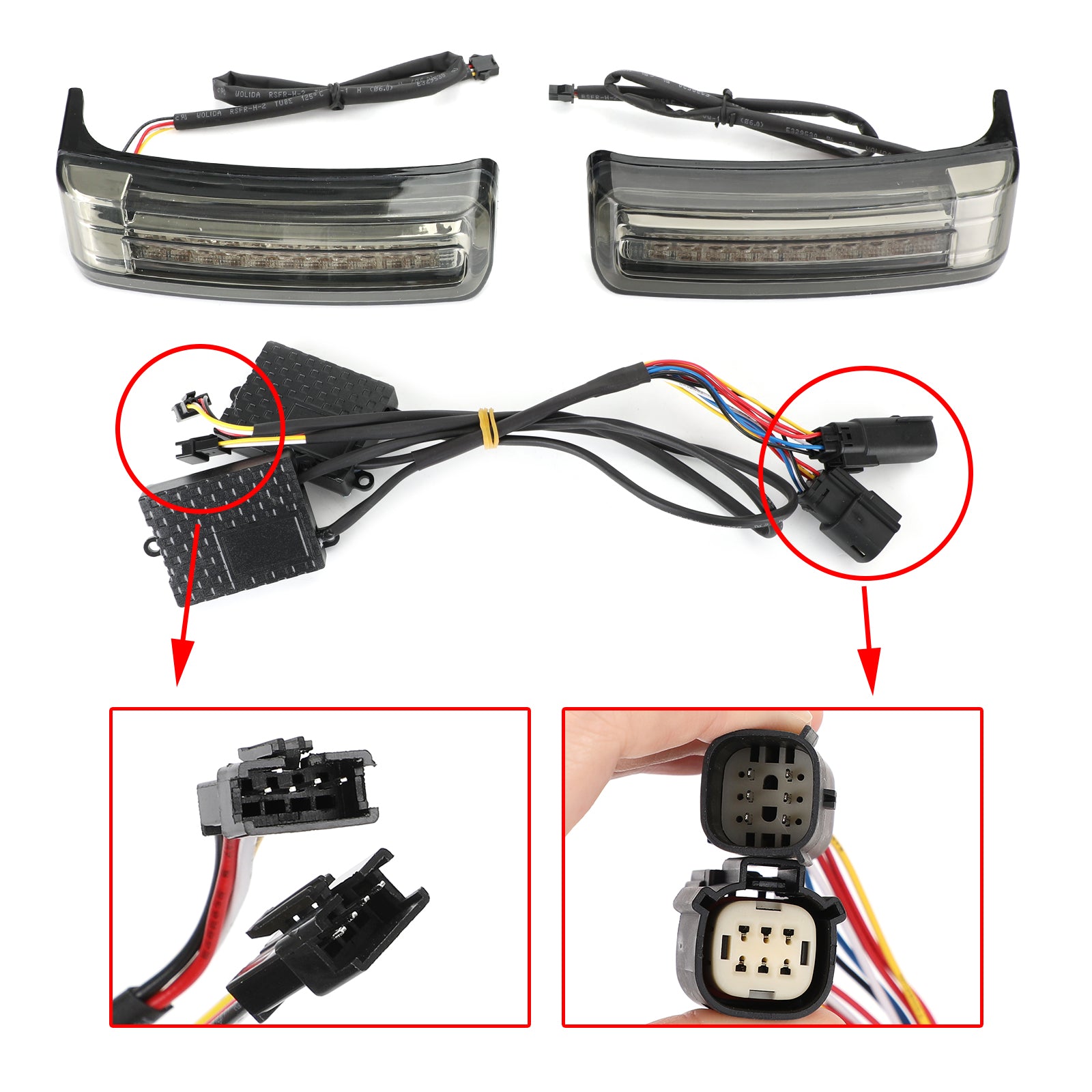 LED Saddlebag Saddle Bags Run Brake Turn Lamp Lights For Touring 2014-2021 Generic