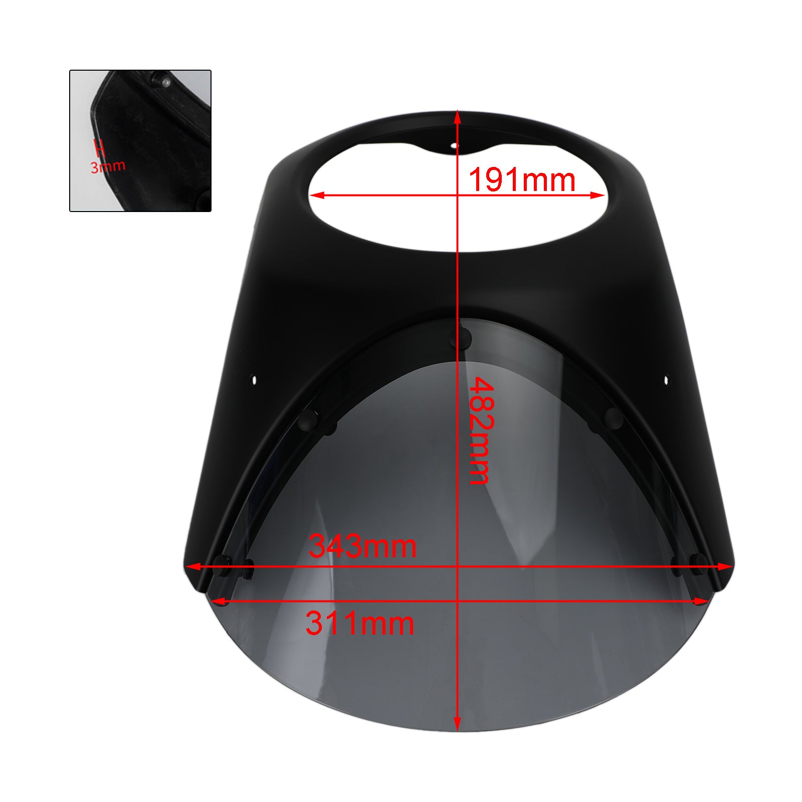 Scheinwerfer-Windschutzscheiben-Verkleidungs-Windschutzscheibe für Honda CB1000R CB650R 2019-2021 B