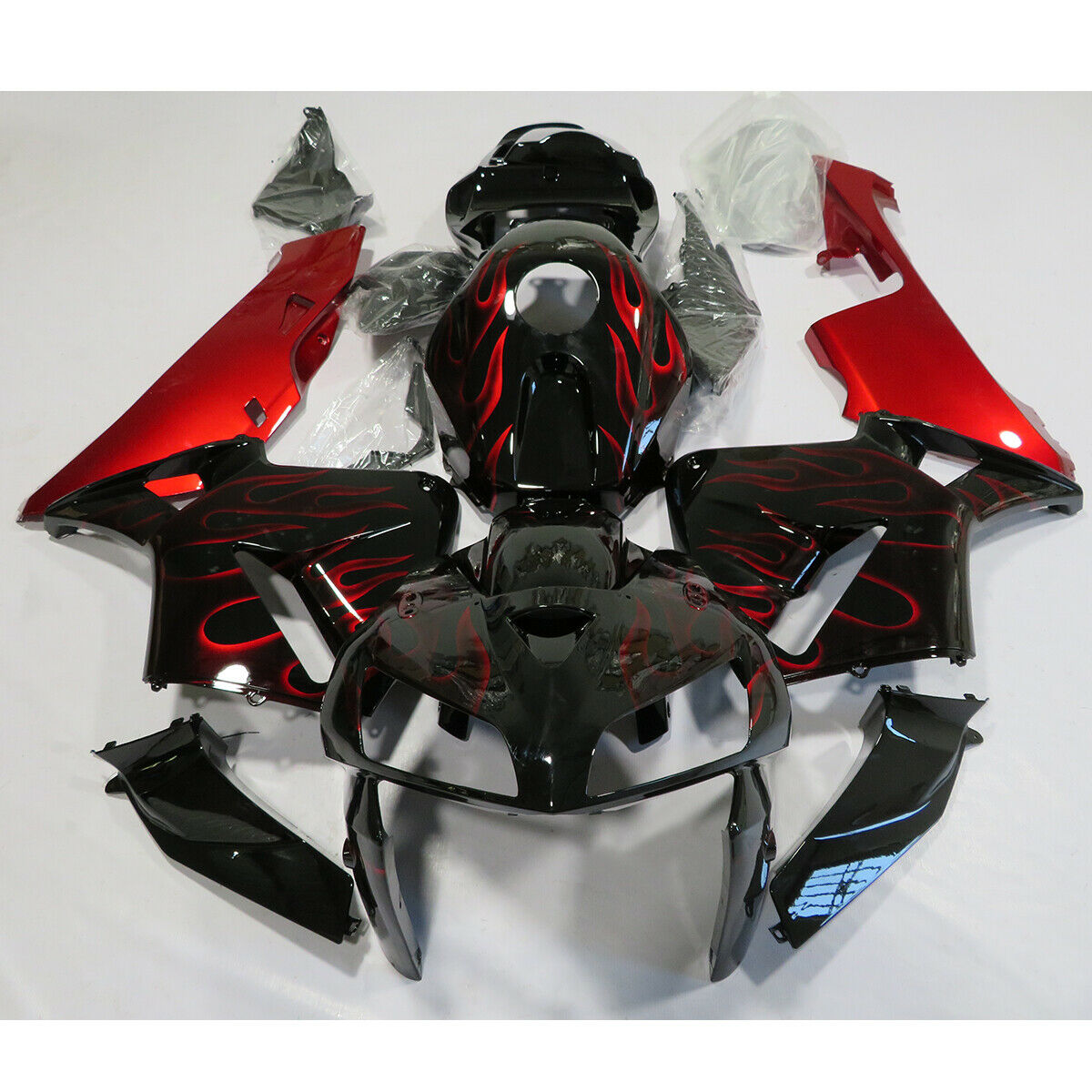 Amotopart 2005-2006 CBR600RR Honda Kit de carénage rouge noir