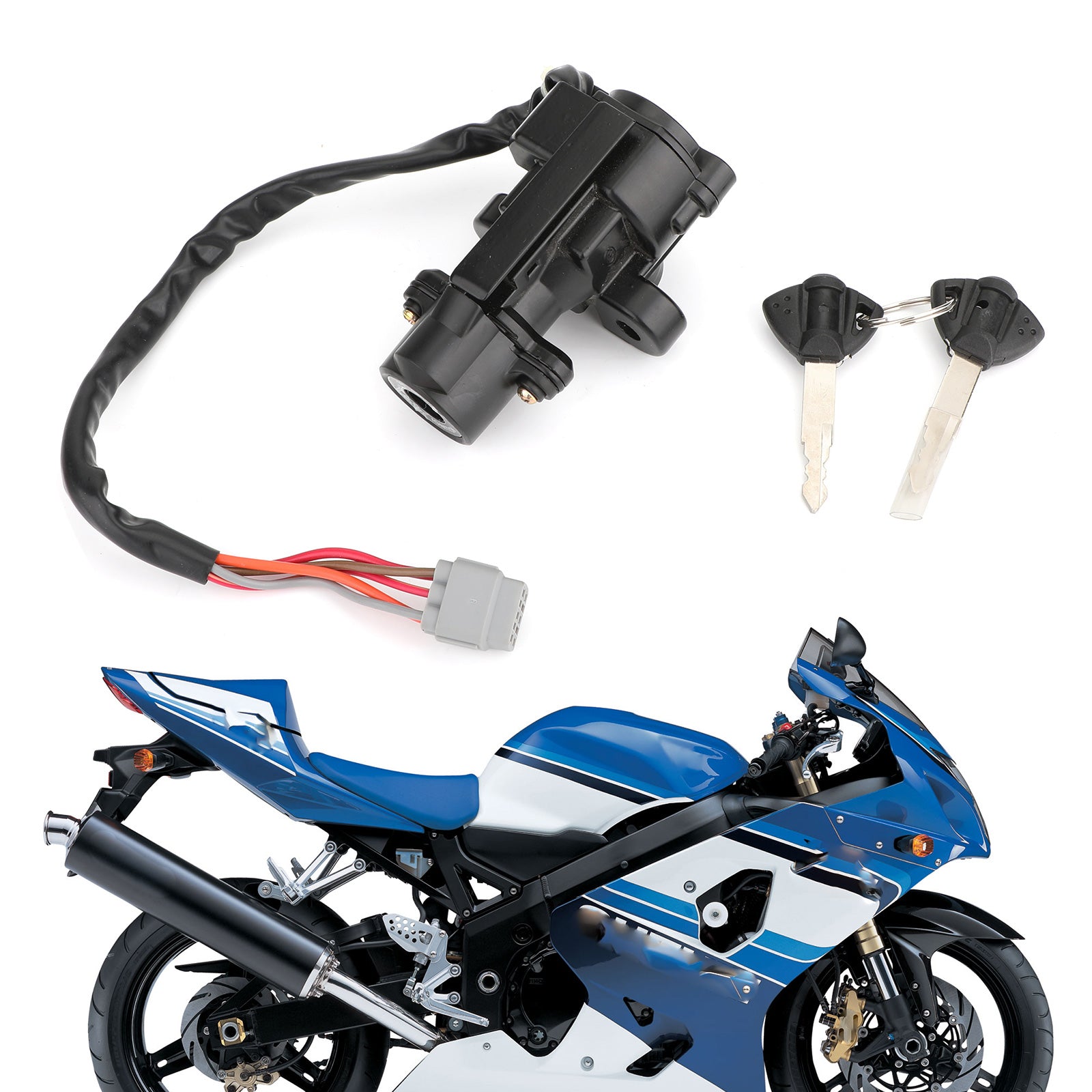 Zündschlossschloss und Schlüssel, passend für Suzuki GSXR1000 2005–2018, GSXR750 GSXR600 2006–2018