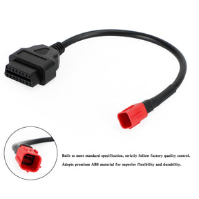 OBD2 Motorcycle Cable For Honda 6 Pin Plug Diagnostic Cable to 16 pin Adapter Generic