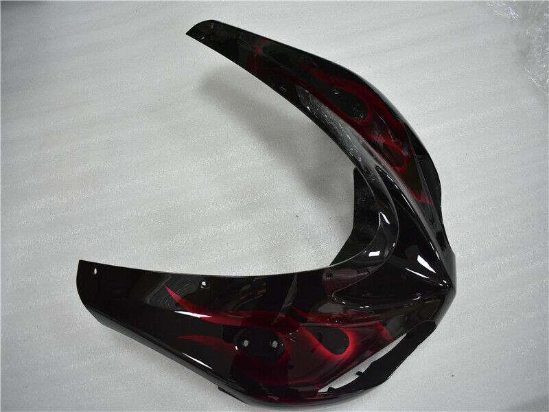 Amotopart Kawasaki ZX10R 2006 2007 Fairing Red Flame Kit