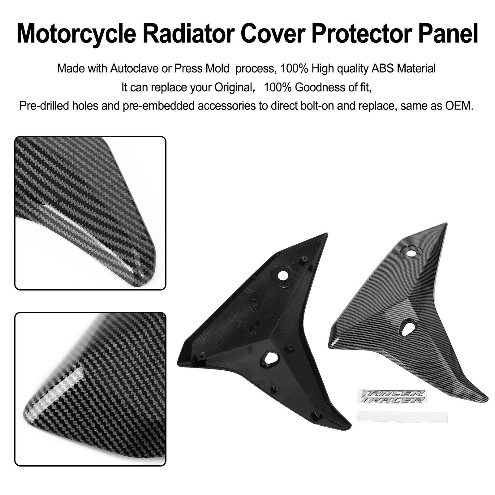 Panneaux de carénage de couvercle latéral de radiateur pour YAMAHA tracer 900 GT 2018 – 2020 générique