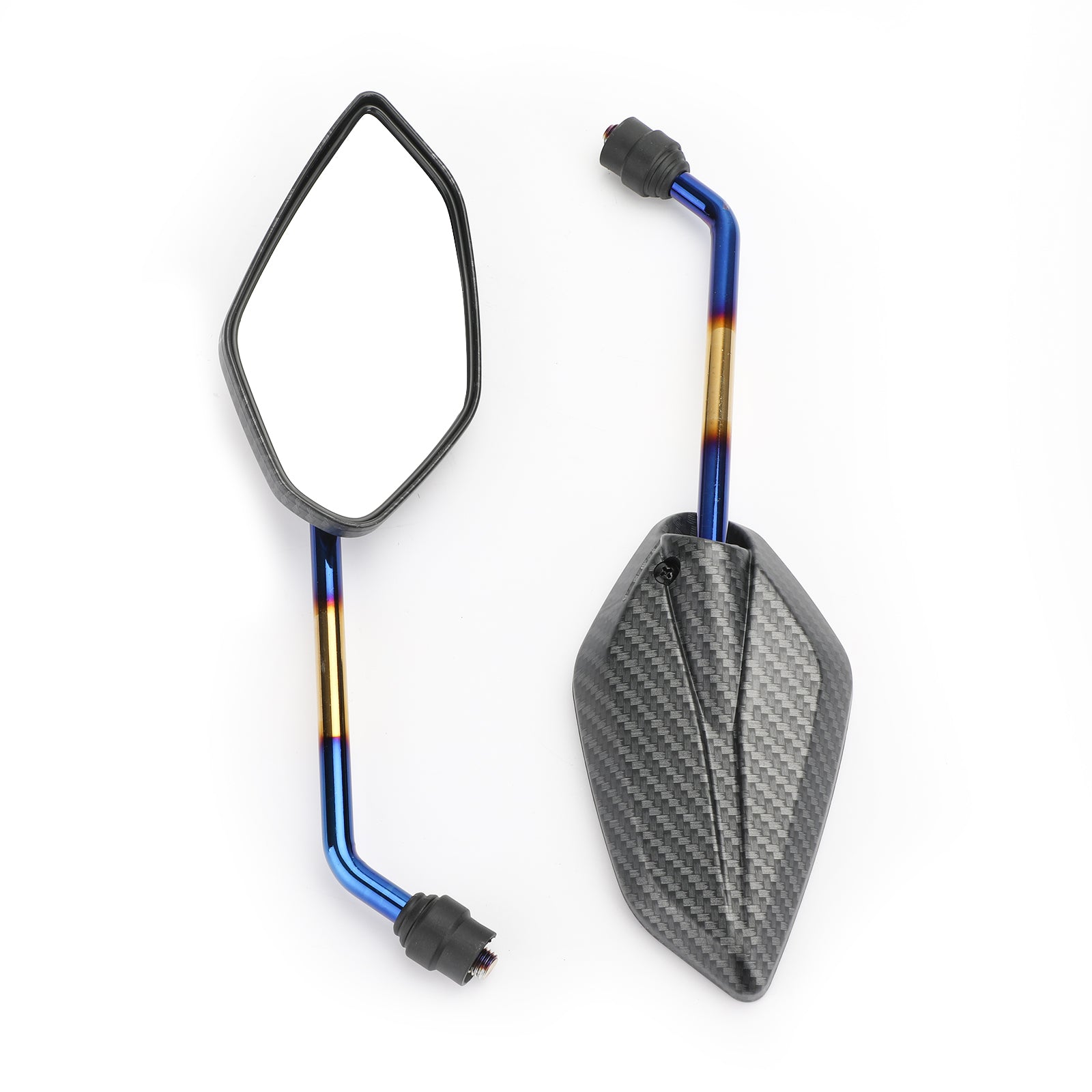 Blue 10mm Thread Motorbike Mirrors Universal Motorcycle/Bike/Scooter Pair- CW Generic