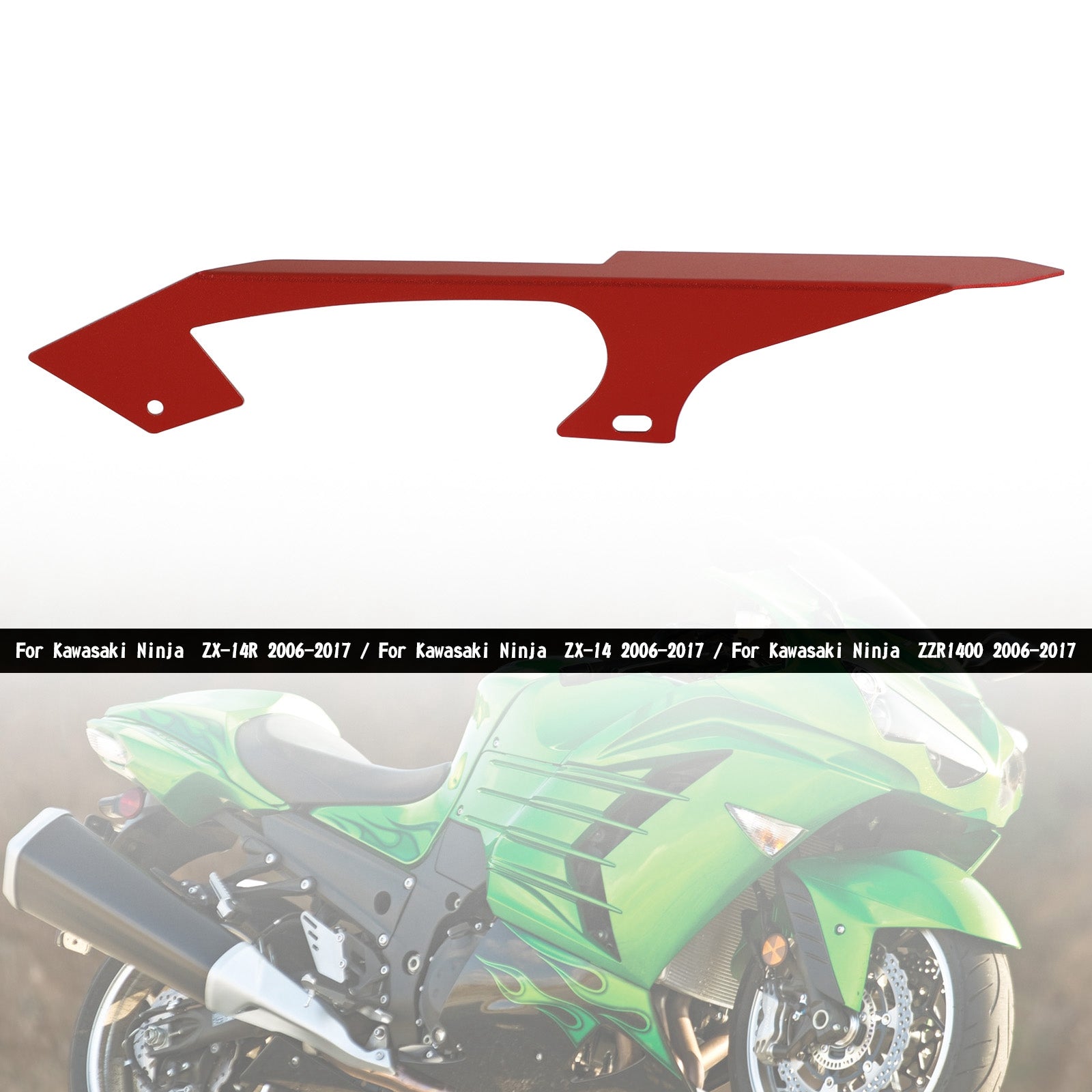 Couvercle de protection de chaîne de pignon pour Kawasaki Ninja ZZR1400 ZX14 ZX14R 2006 – 2017