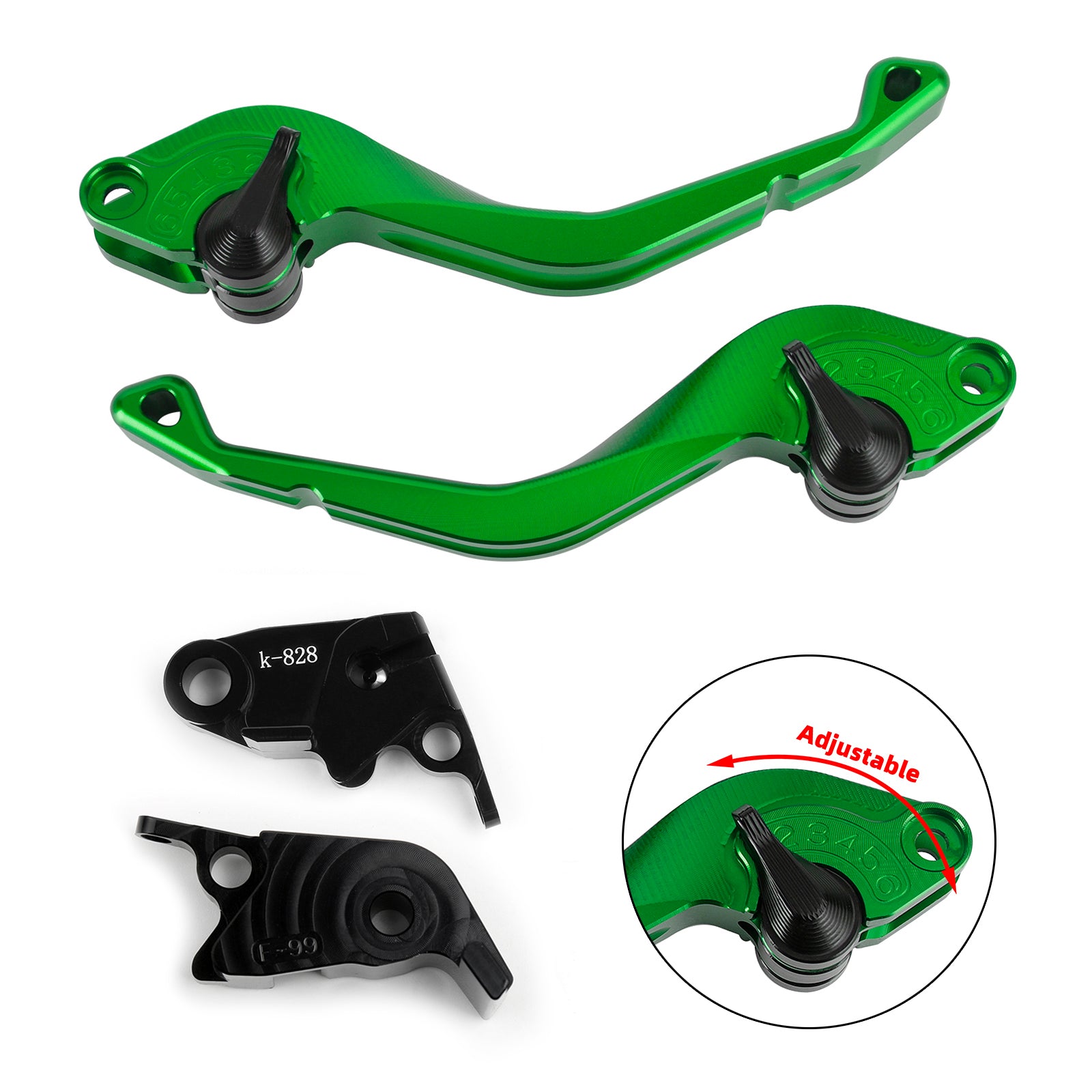 Leva freno frizione corta CNC adatta per Kawasaki ZX10R/RR/KRT 2016-2017