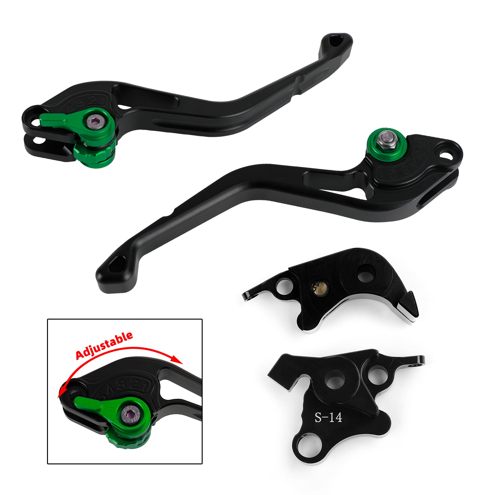 NUOVA leva freno frizione corta adatta per Suzuki GSXR1000 2007-2008