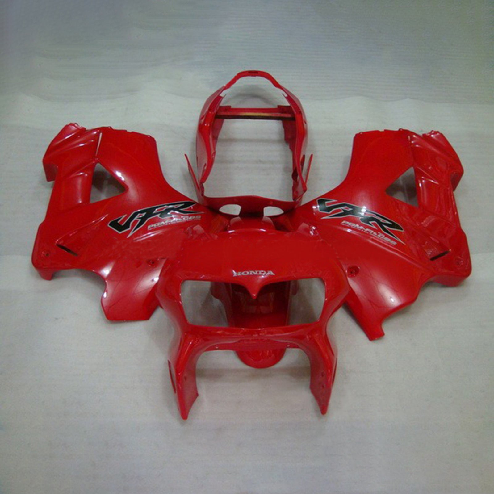 Amotopart Kit de carénage rouge Honda VFR800 1998-2001