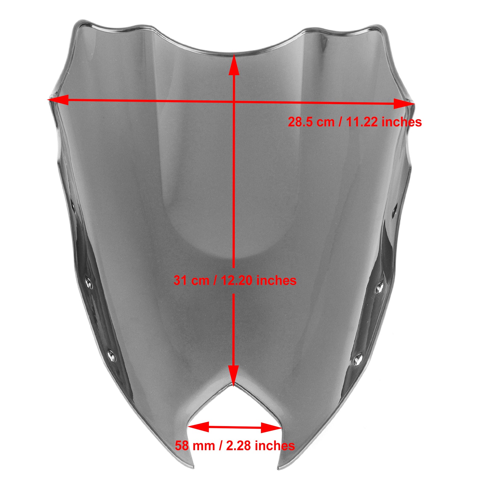 ABS-Motorrad-Windschutzscheibe, passend für Yamaha FZ6R FZ-6R FZS600 2009–2015