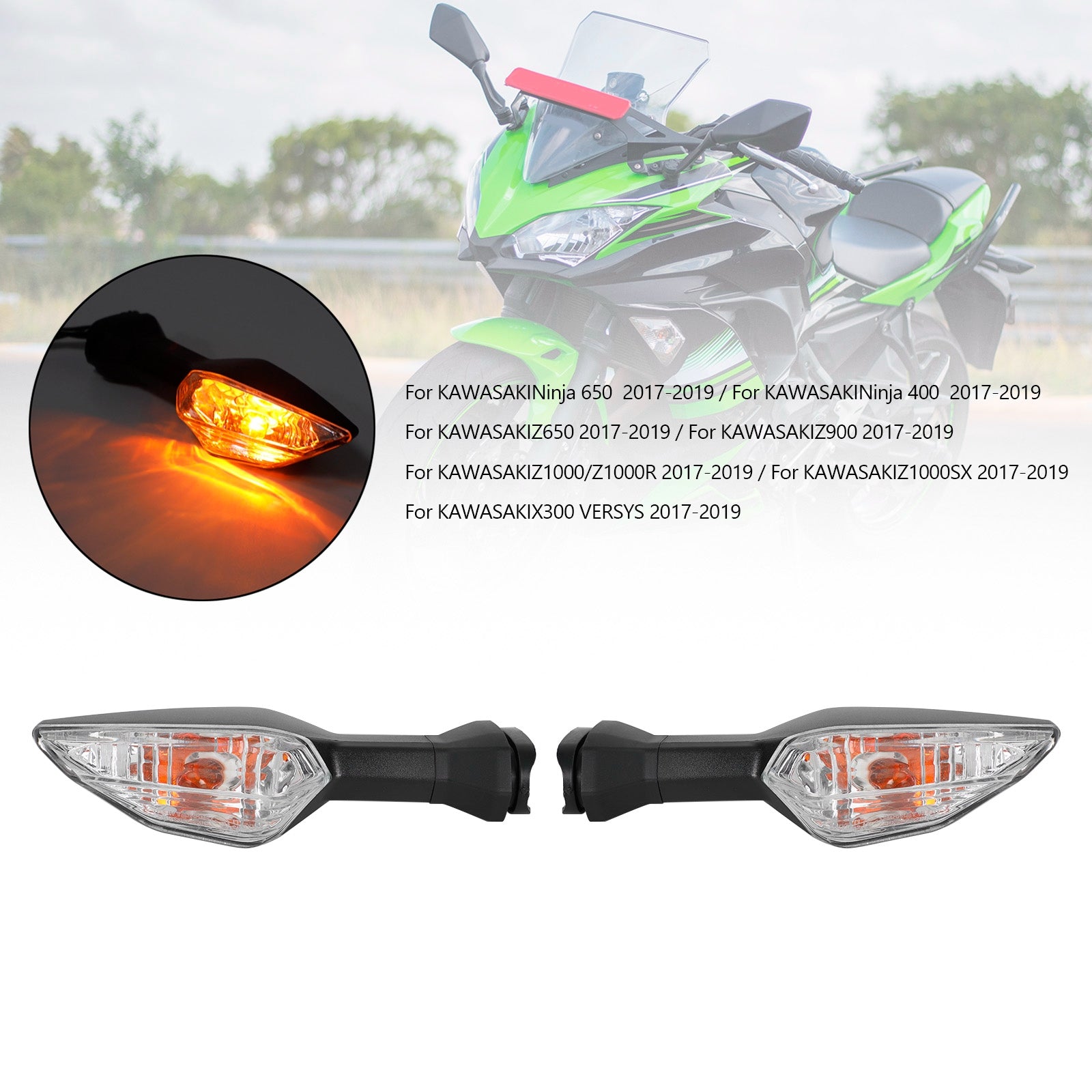 Turn Signal Light Indicator Lamp For Kawasaki Ninja Z400 Z650 Z900 Z1000 Z1000SX