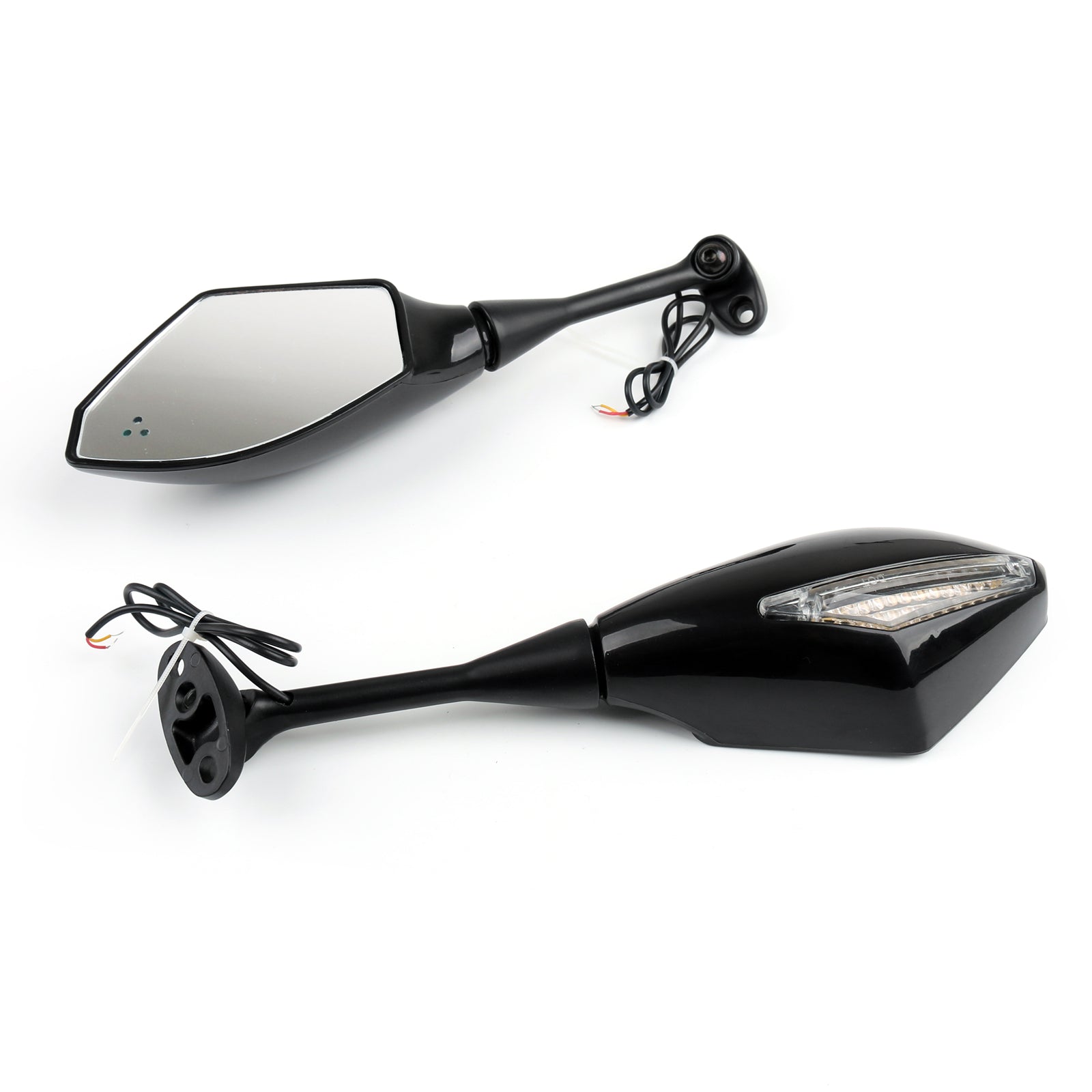 Rear View Mirrors w/ LED Turn Signals For Honda CBR600RR 03-14 CBR1000RR 04-07