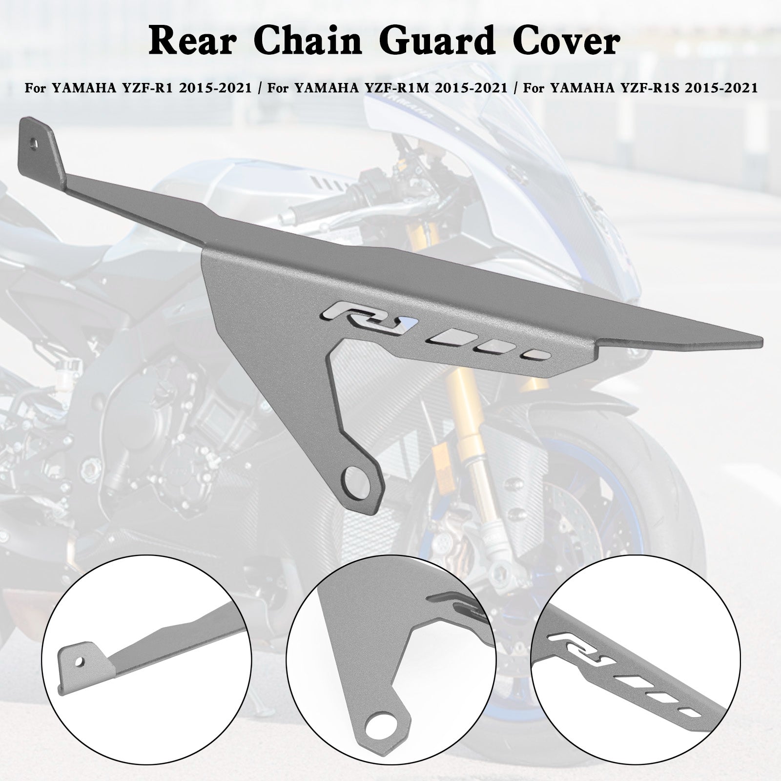 15-21 Yamaha YZF R1 R1M R1S Couvercle de protection de chaîne de pignon arrière