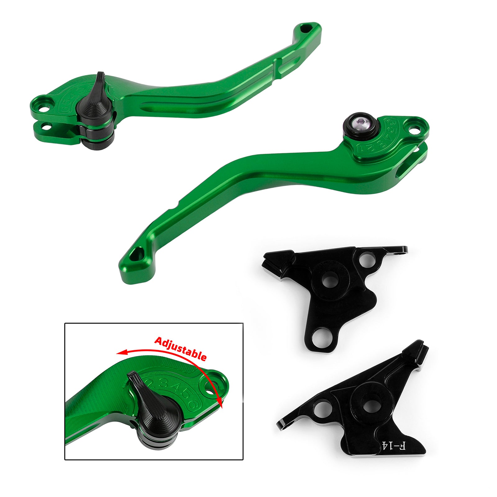 Levier de frein d'embrayage court CNC adapté à Kawasaki ZRX1100 ZZR1200 ZX7R ZG1000