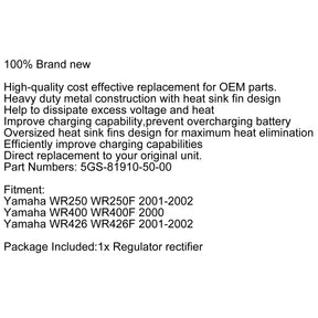 Voltage Regulator Rectifier For Yamaha WR250 WR250F WR426 WR426F 01-02 WR400/F Generic