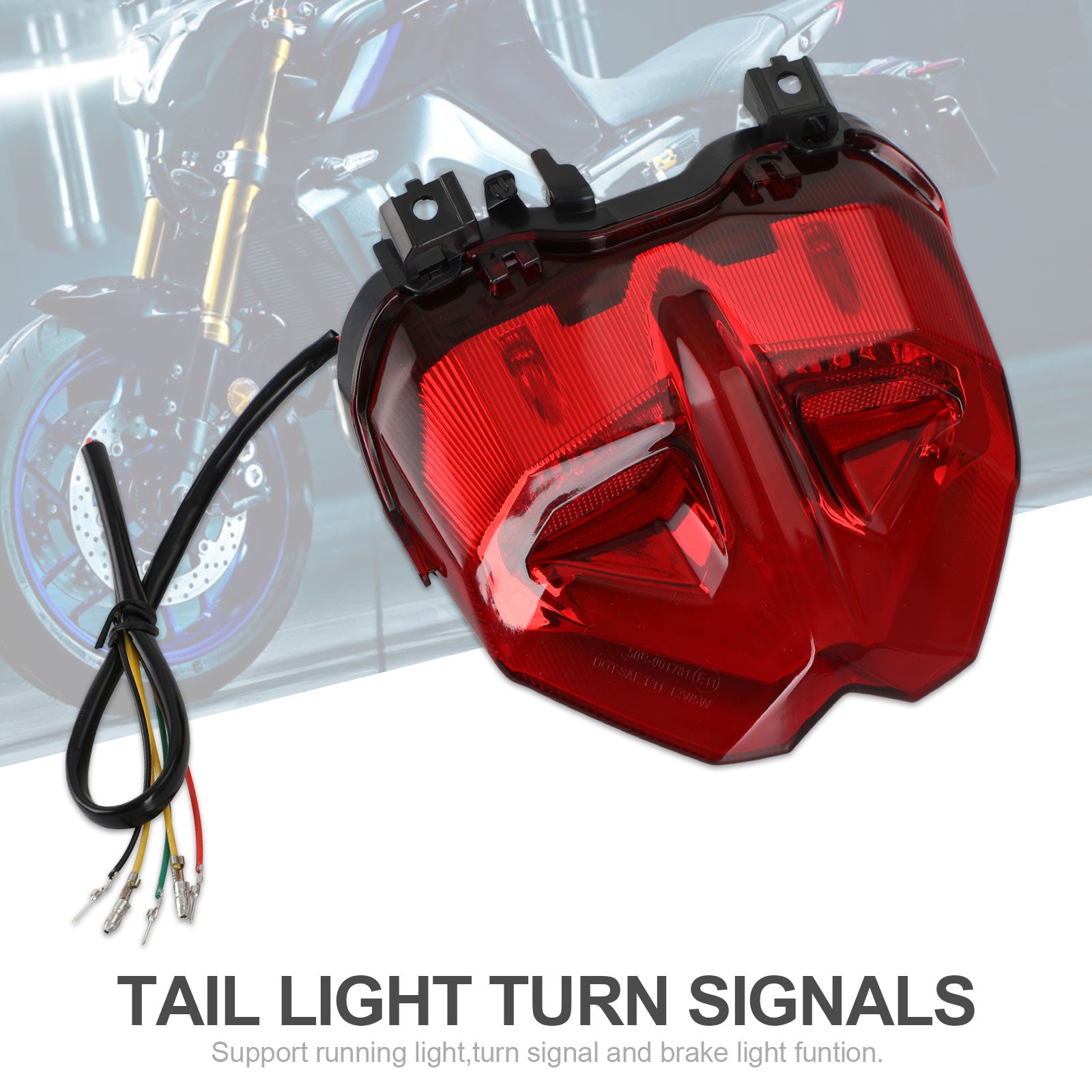 Rücklicht-Bremslicht-Blinker integriert für Yamaha MT-09 MT10 SP 2021–2022 Generisch