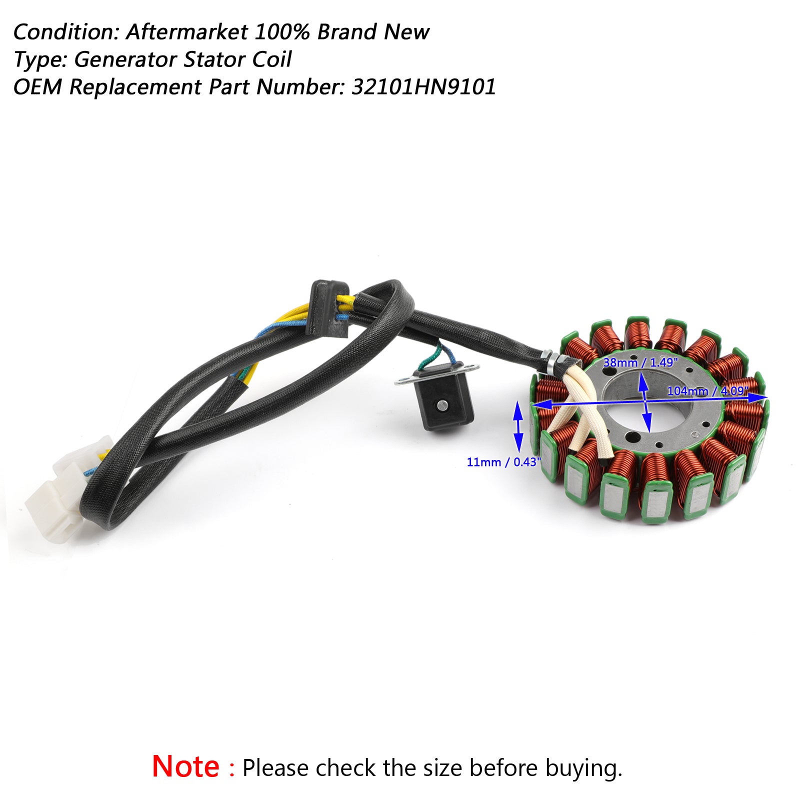 Magneto Generator Engine Stator Coil Fit For Hyosung GT650R GT650 2005-2017 United Motor V2S-650 V2C-650R 2006-2008