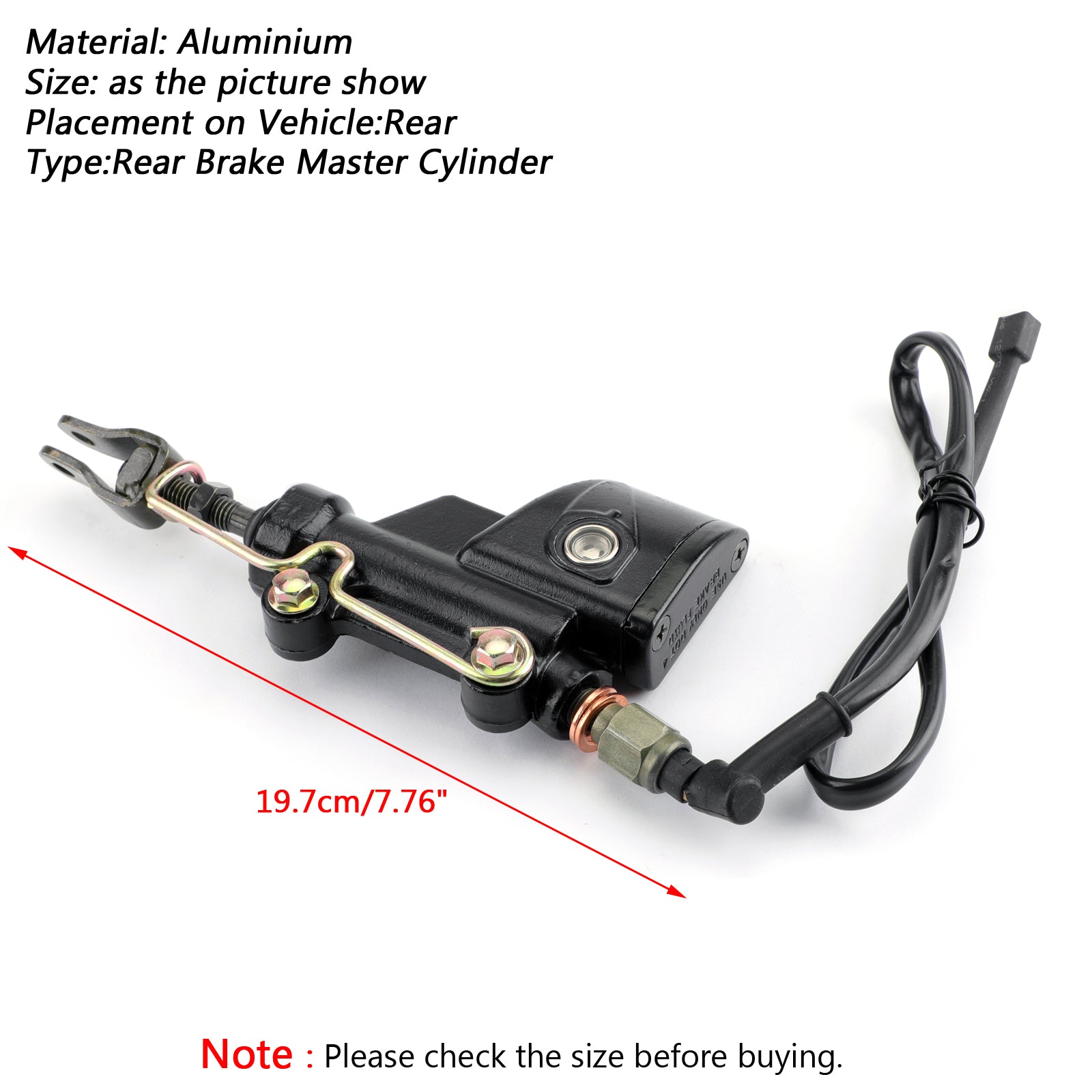 1 Piece Rear Brake Master Cylinder Fit For Apulia APR125-2 APR125-2F APR150-2