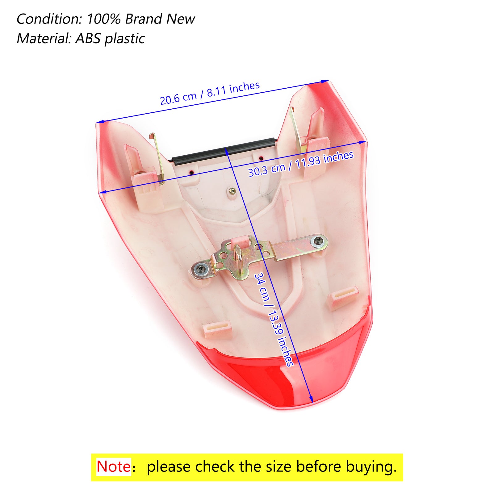 Honda CBR650R 2019-2020 Couverture de passager de siège arrière de moto Carénage de capot