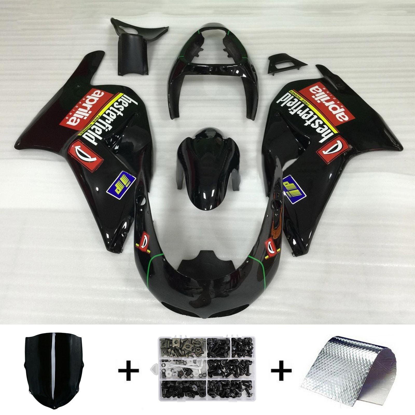 Amotopart 1994-1997 Aprilia RS250 Black Fairing Kit