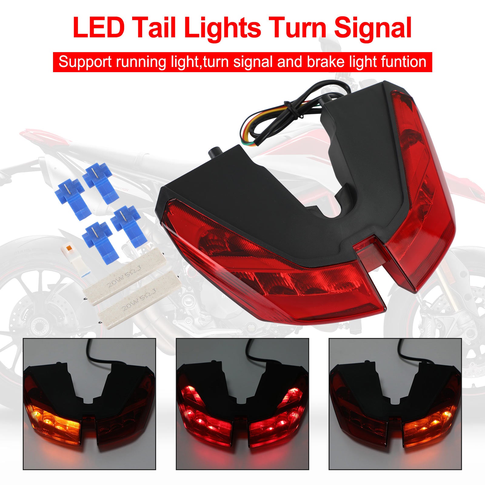 12-21 Ducati Hypermotard 821 939 950 S Tail Lights Turn Signal