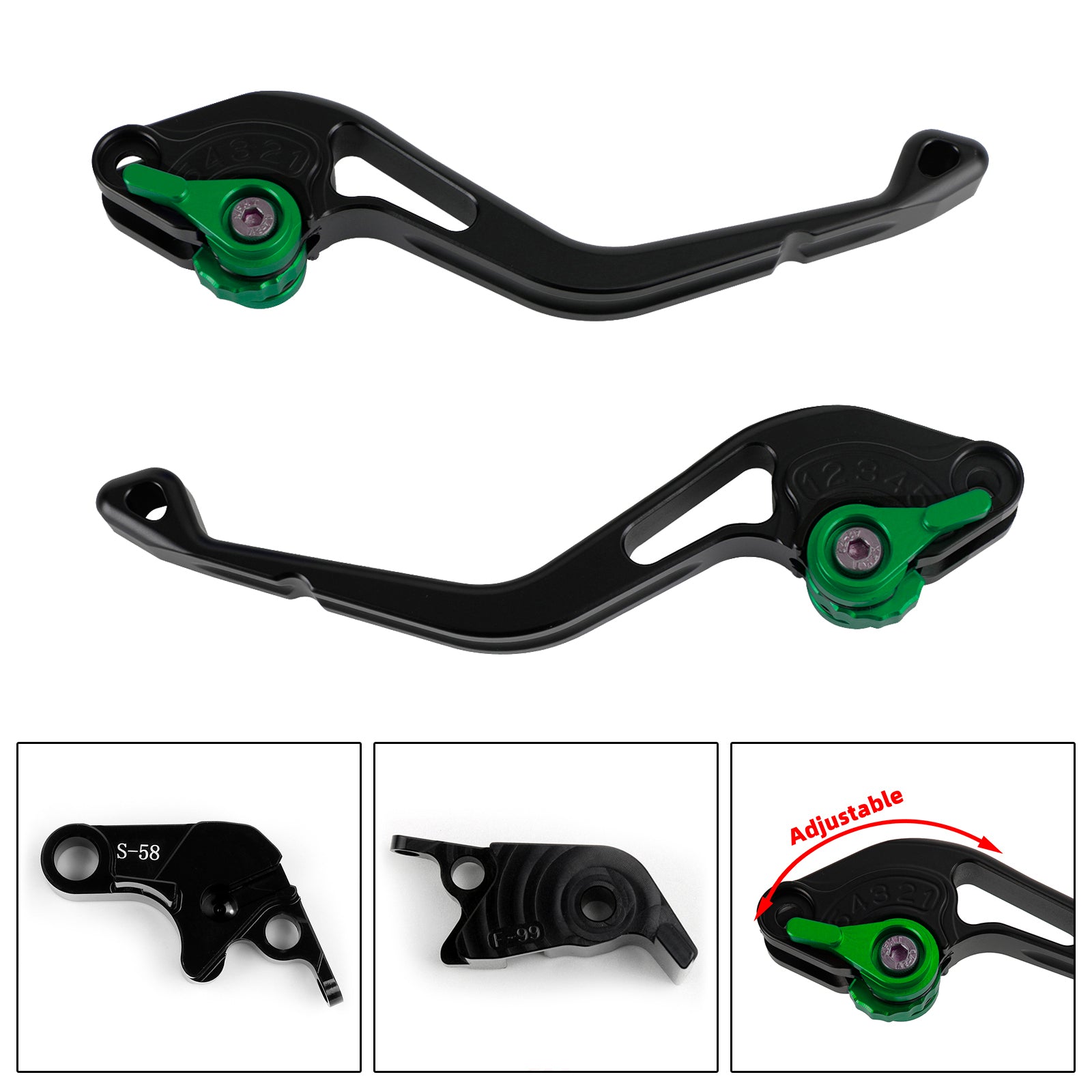 Nouveau levier de frein d'embrayage court adapté pour Aprilia RSV4 FACTORY/RSV4-R/RR 09-17