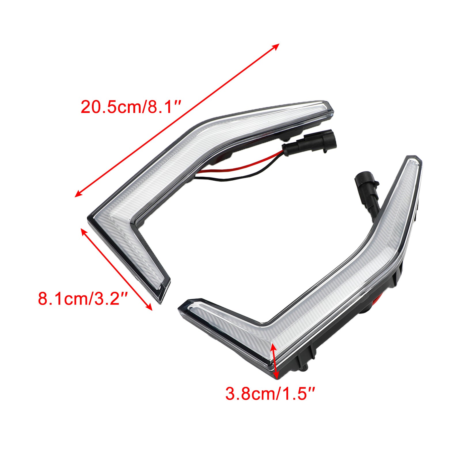 Fang Accent Grill Lampes LED Feu Avant pour Kawasaki Teryx KRX 1000 2020-2023