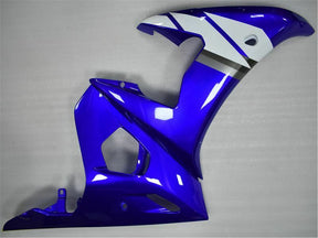 Amotopart 2003 2004 Yamaha YZF R6 Fairing Blue White Kit
