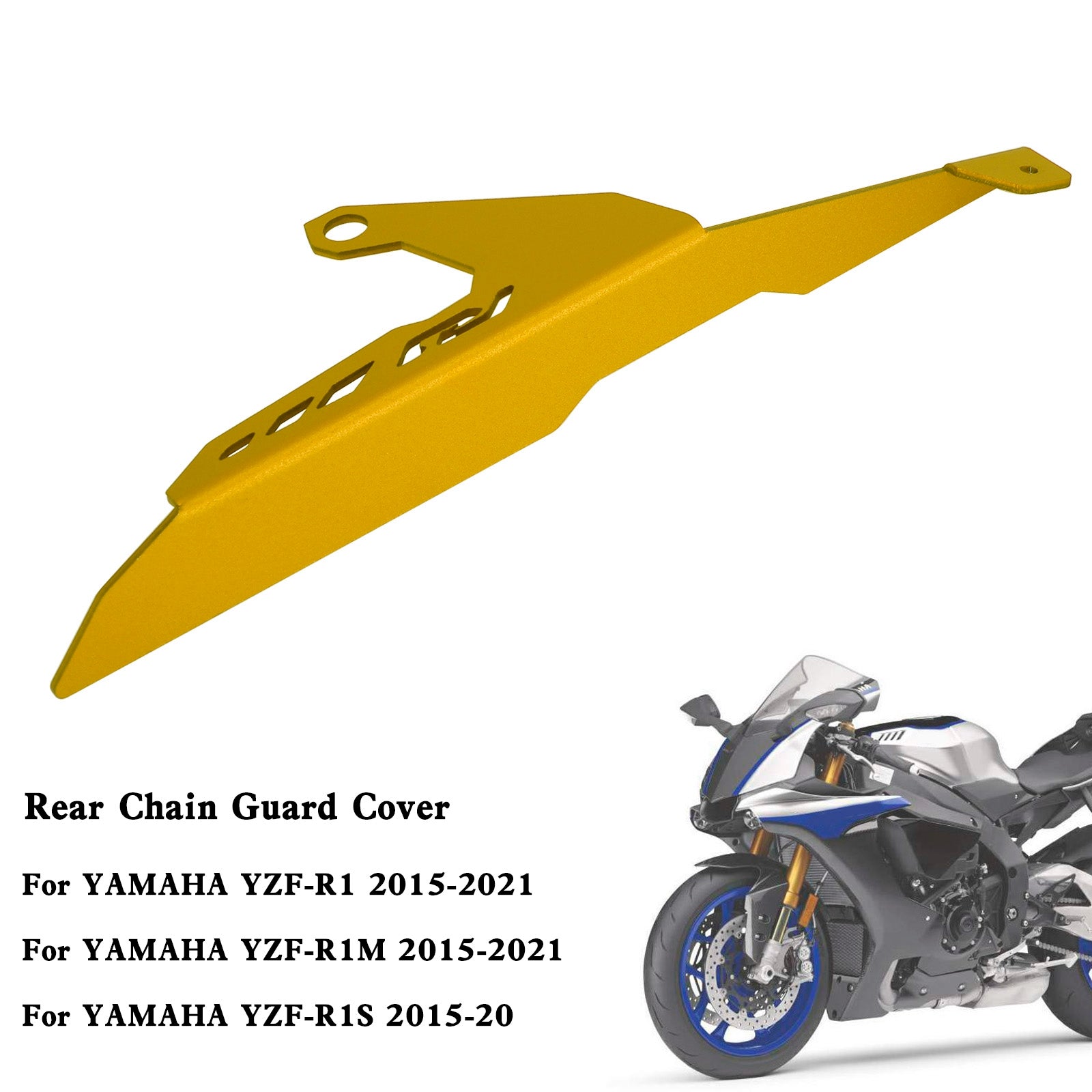 15-21 Yamaha YZF R1 R1M R1S Cubierta protectora de cadena de piñón trasero