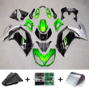 Kit carena nera Amotopart 2012-2016 Kawasaki Ninja 650 Green Sliver