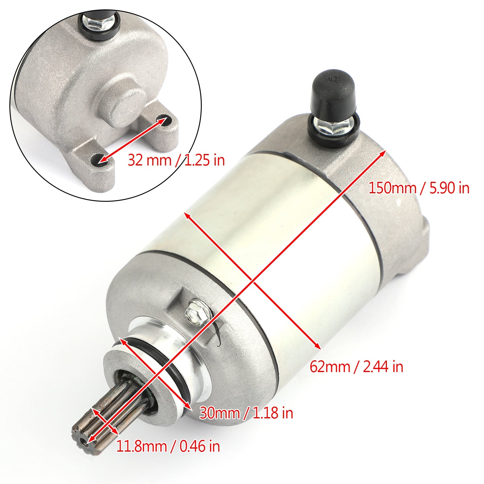 Honda Starter Motor 31200-MEE-D00 Fit For Honda CBR600 CBR600RR Fireblade 2003-2006 Silver