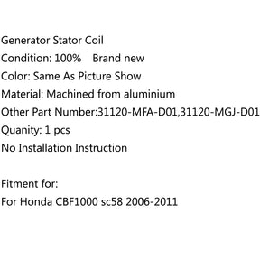 Magnetgenerator-Statorspule für Honda CBF1000 sc58 2006–2011