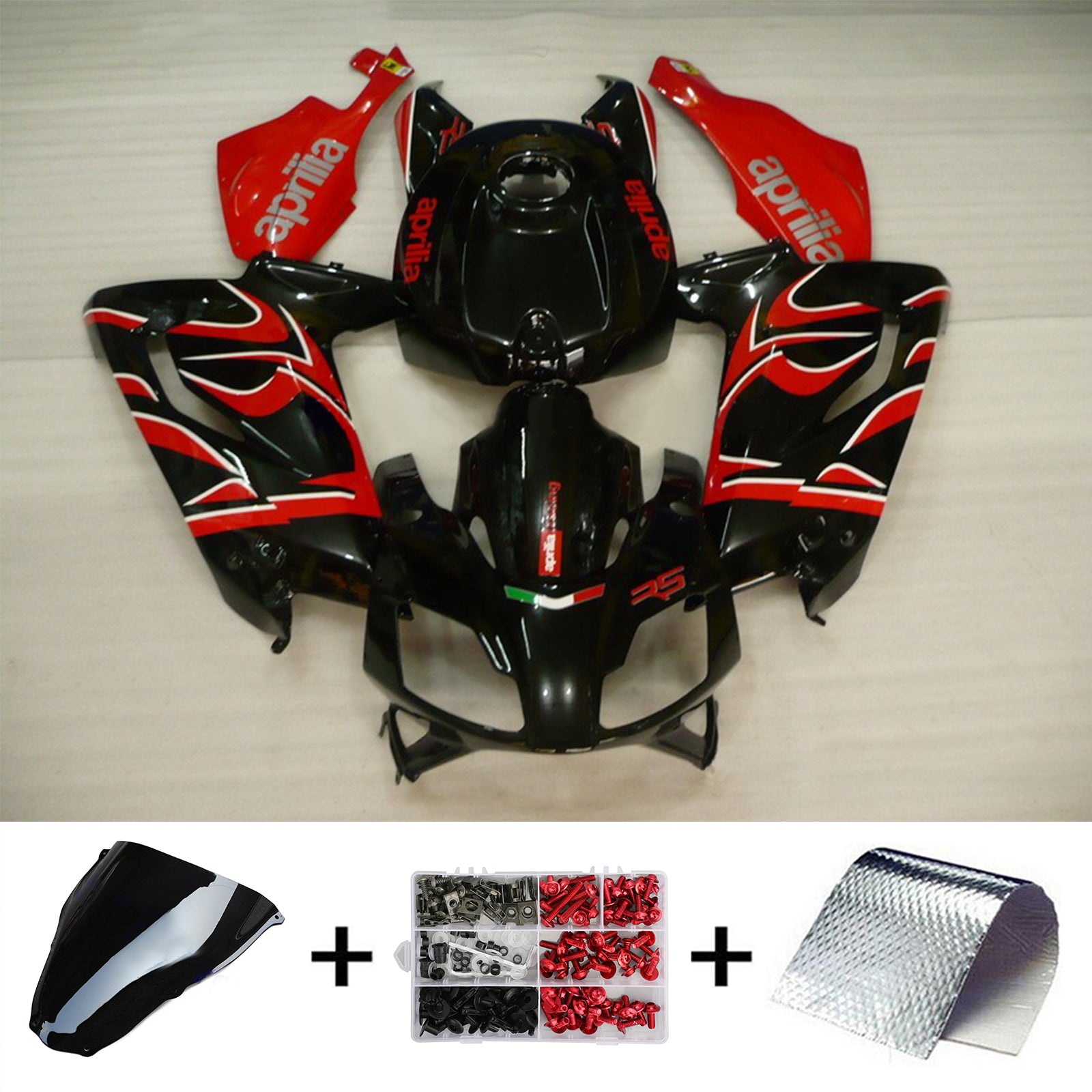 Amotopart Aprilia 2006-2011 RS125 Red&Black Fairing Kit