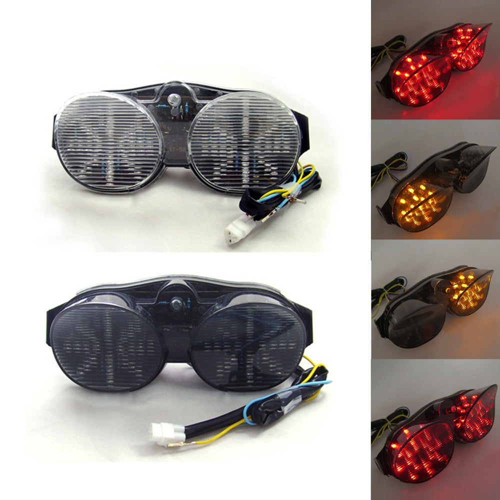 Intermitentes de luz trasera LED integrados para Yamaha YZF 600 R6 2001-2002 Transparente