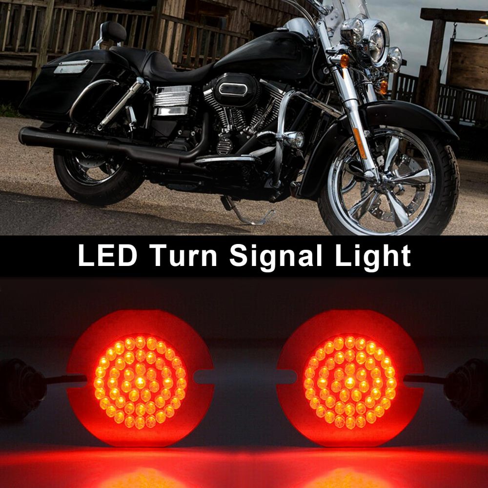 Bombillas LED de señal de giro 1156, estilo plano, aptas para Touring Road King Softail