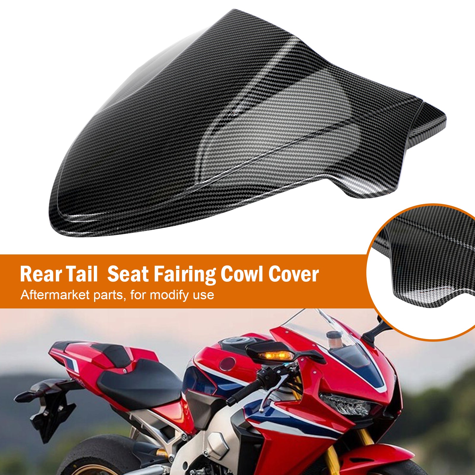 Rear Tail Seat Fairing Cowl Cover for Honda CB650R 2021-2022 Generic