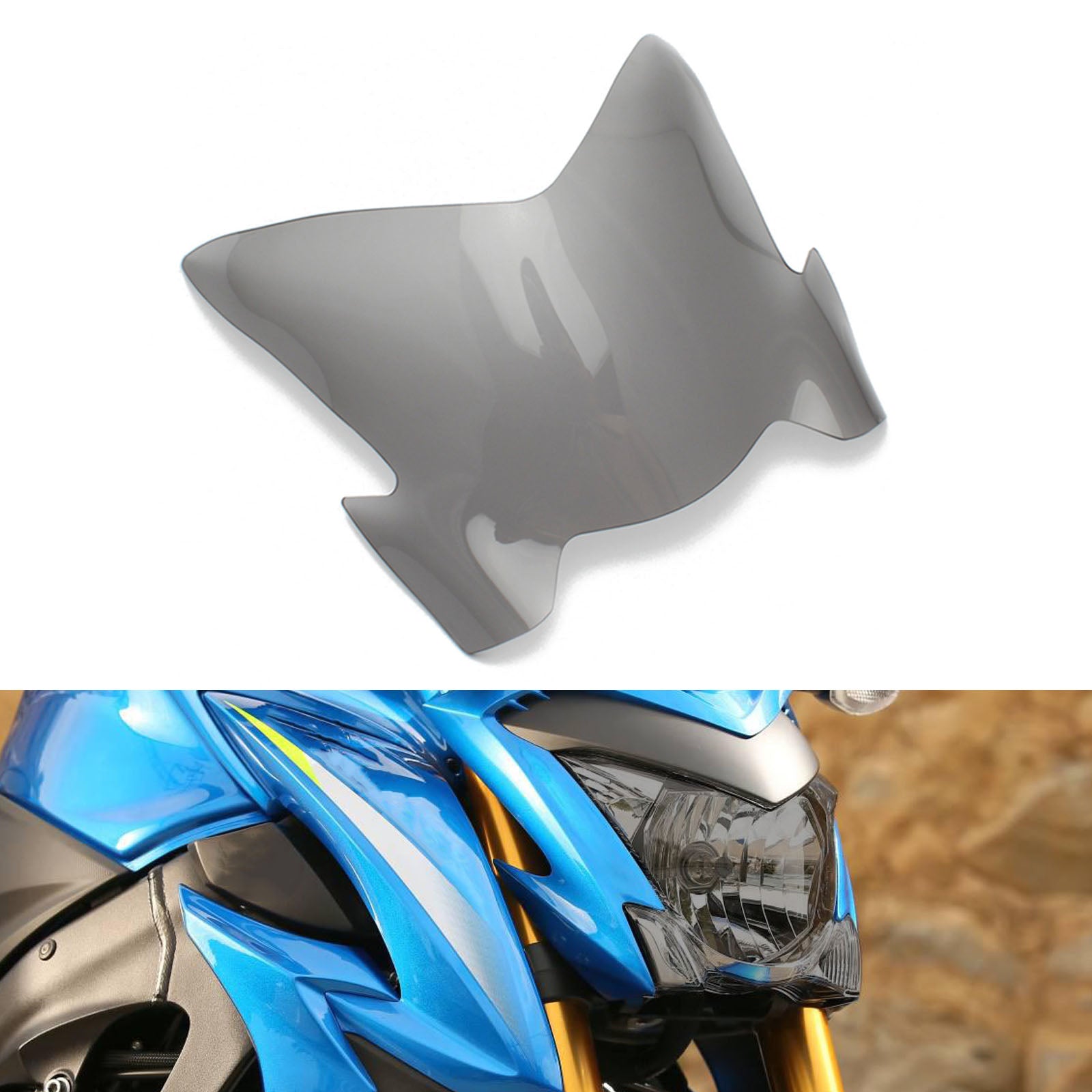 Couvercle de Protection de lentille de phare avant adapté pour Suzuki Gsx-S 1000 2017-21 ? fumée générique