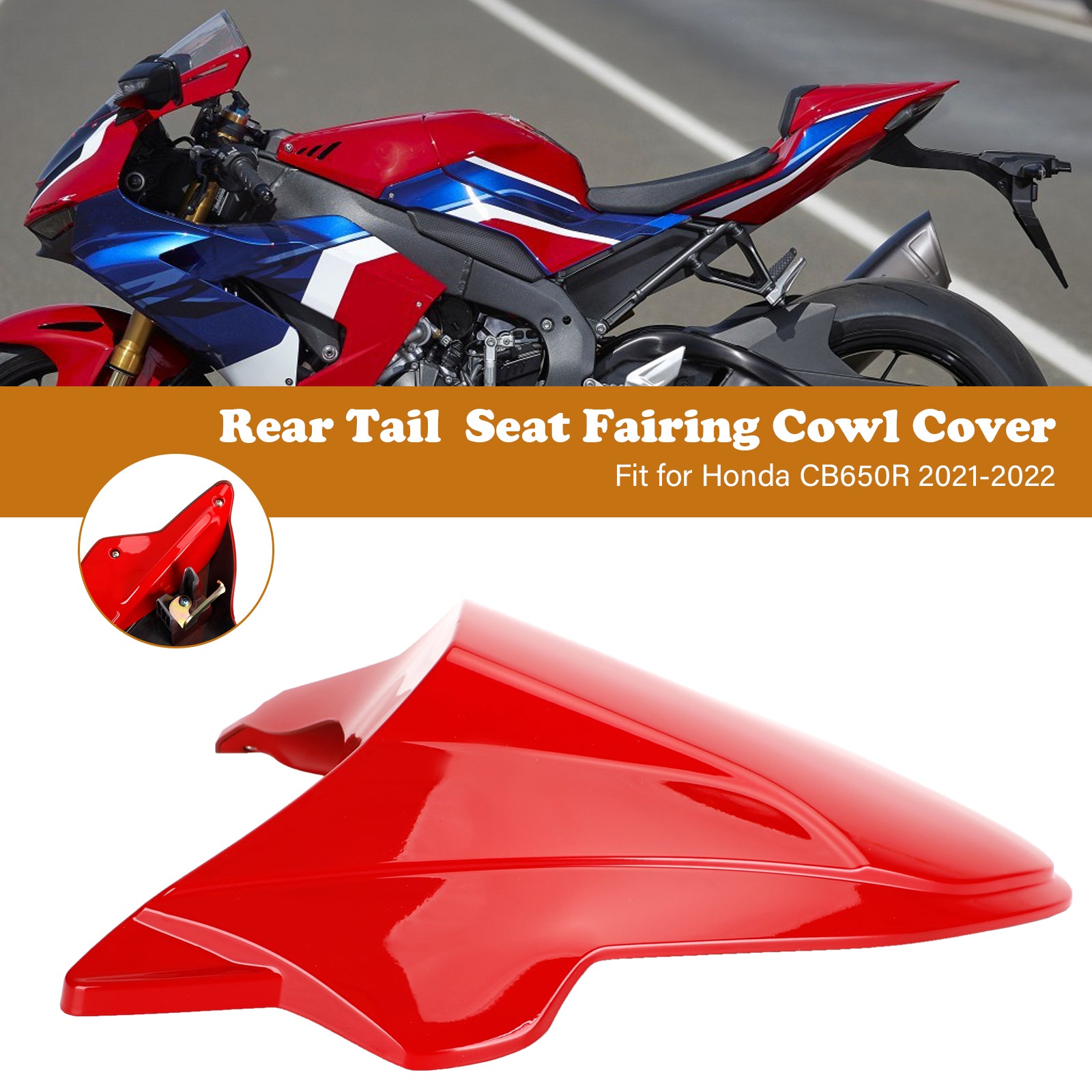 Rear Tail Seat Fairing Cowl Cover for Honda CB650R 2021-2022 Generic