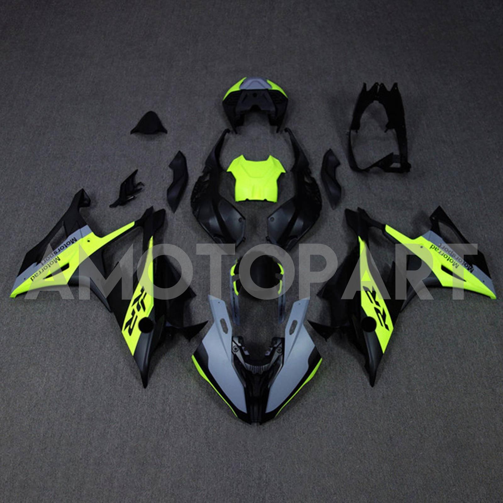 Amotopart 2019-2022 BMW S1000RR/M1000RR Kit de carenado de carreras amarillo negro