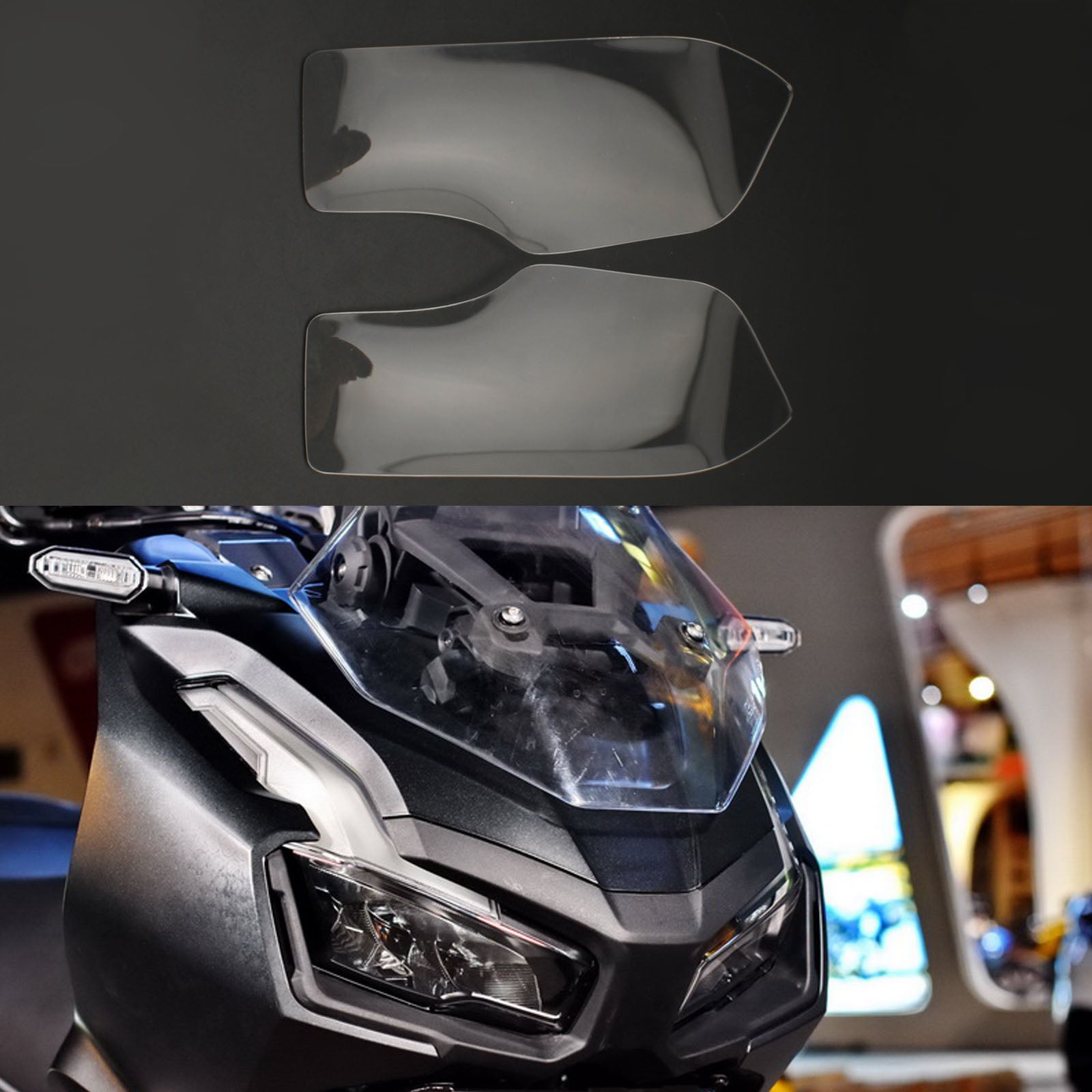 Protection de lentille de phare avant pour Honda Adv 150 2019 – 2020, fumée générique