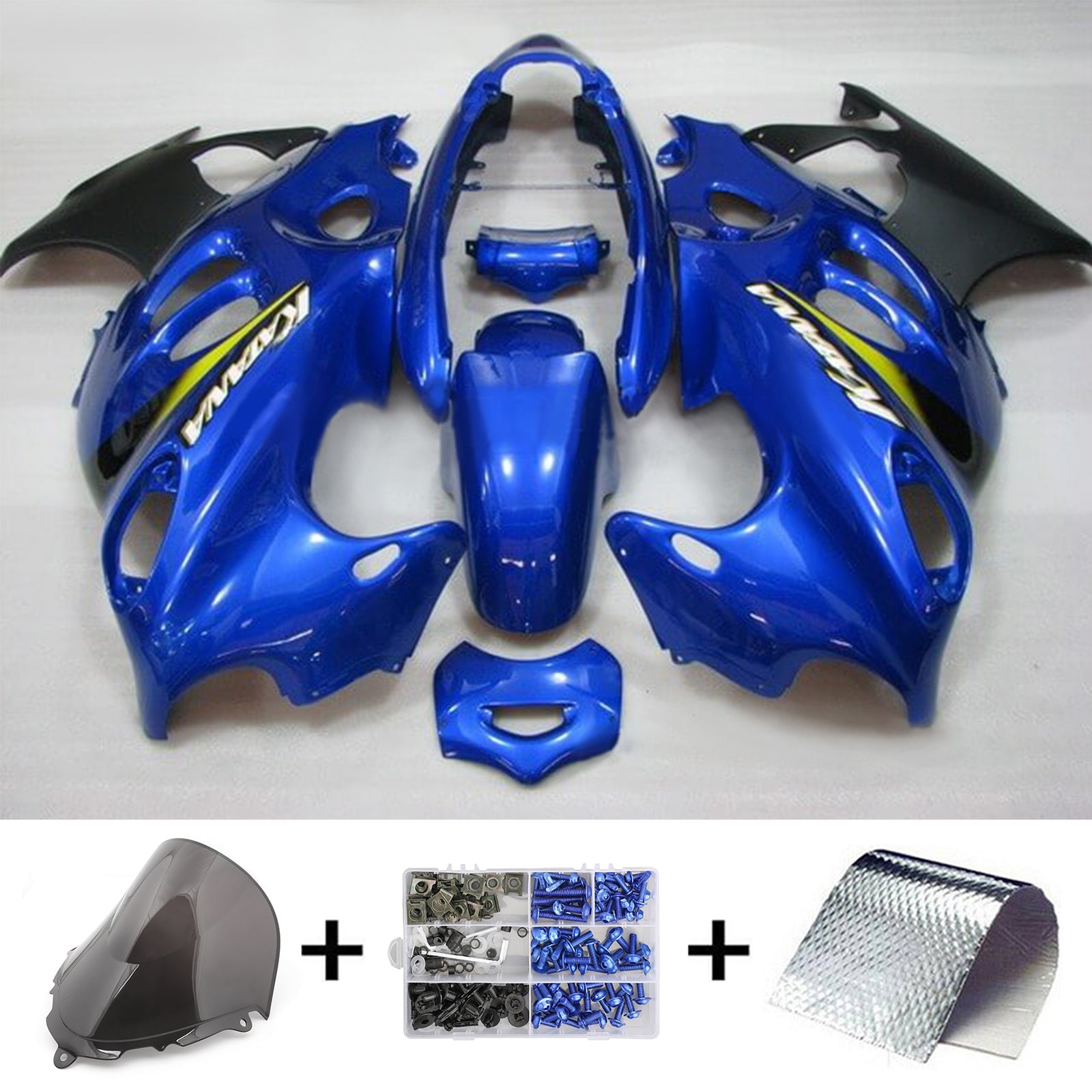 Amotopart 1998-2006 Suzuki Katana GSXF600/750 Fairing Blue Kit