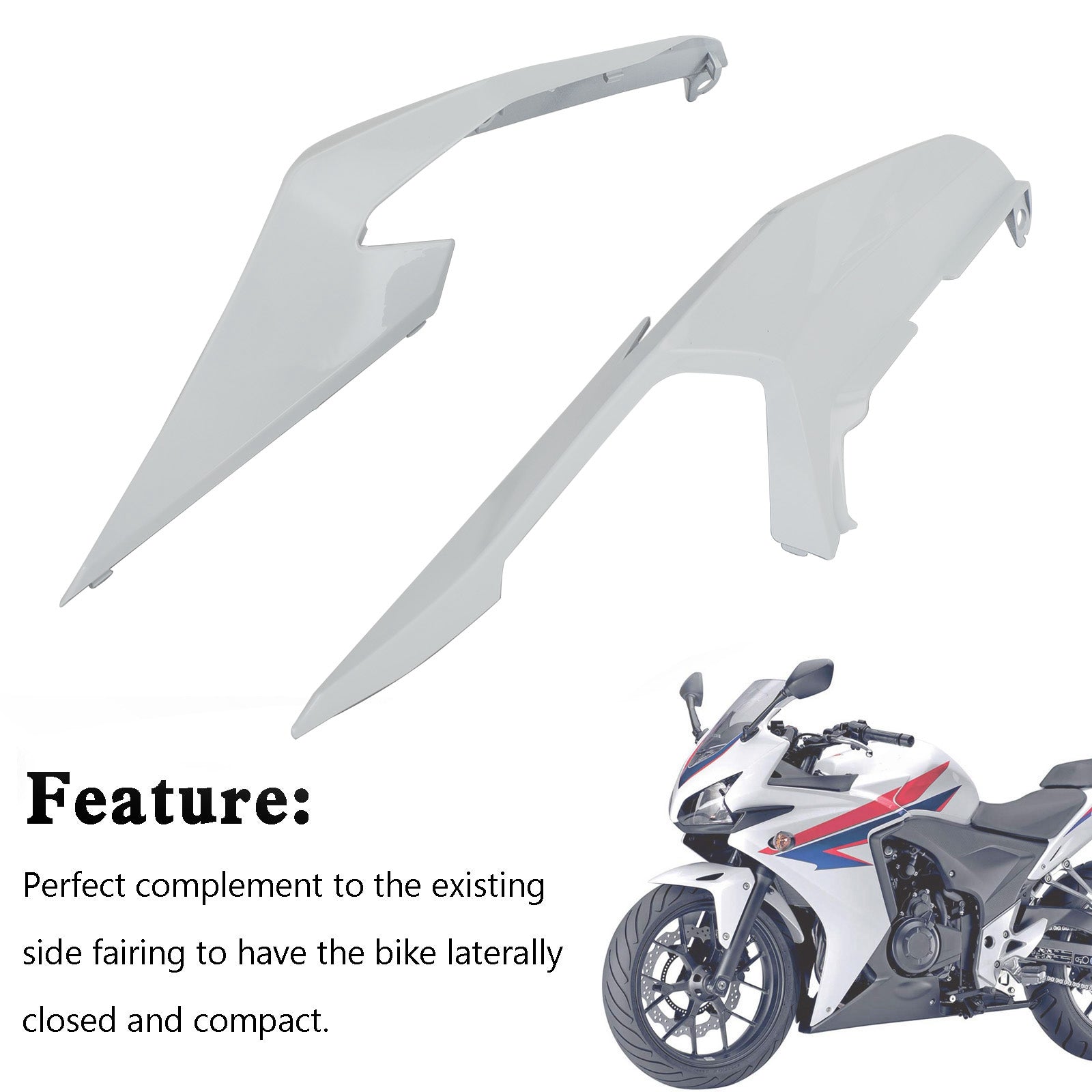 Rear Upper Tail Side Cover Fairing Cowl For Honda CBR500R 2019-2021 Generic