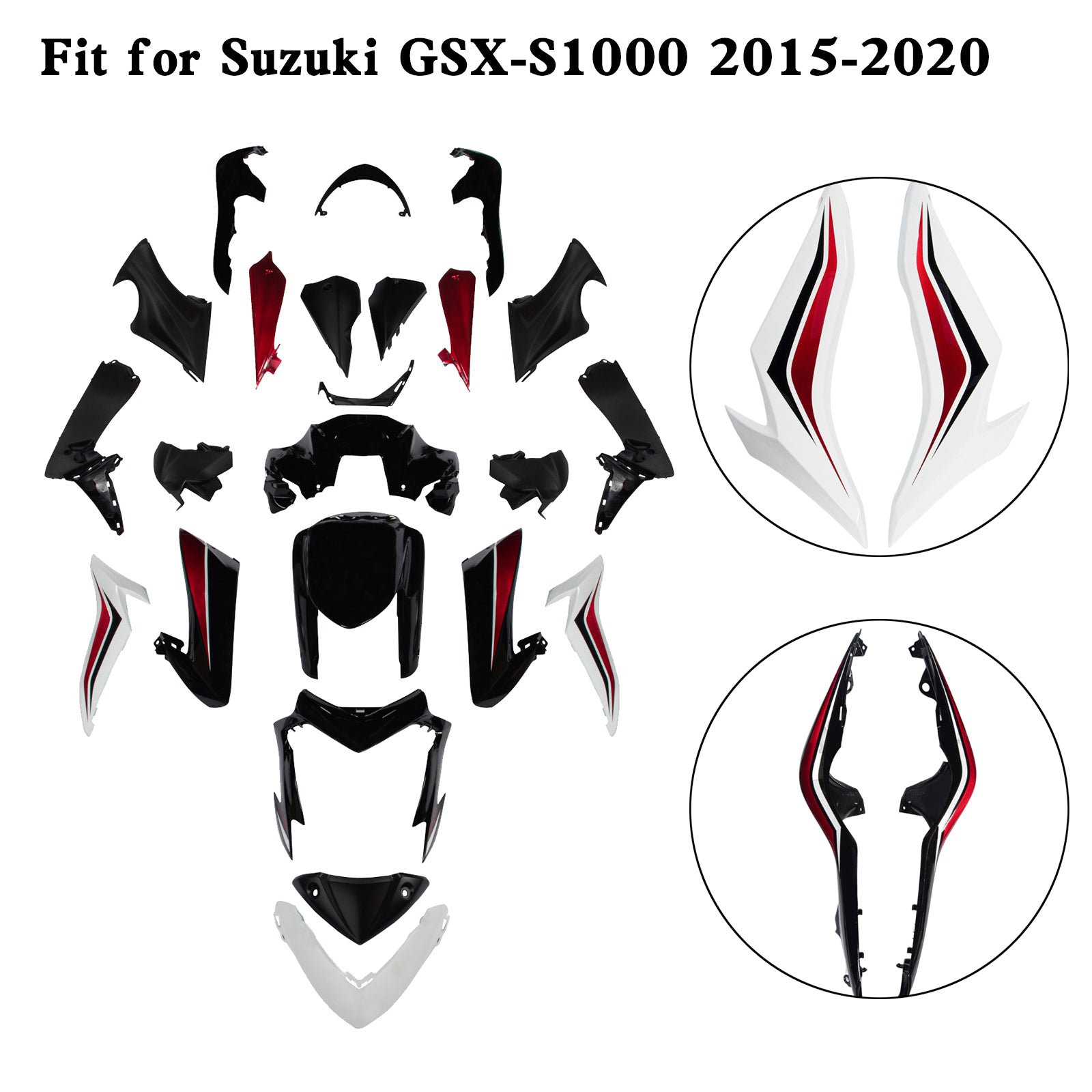 Amotopart (2015–2020) Suzuki GSX-S 1000 Verkleidungsset, Kollektion 2