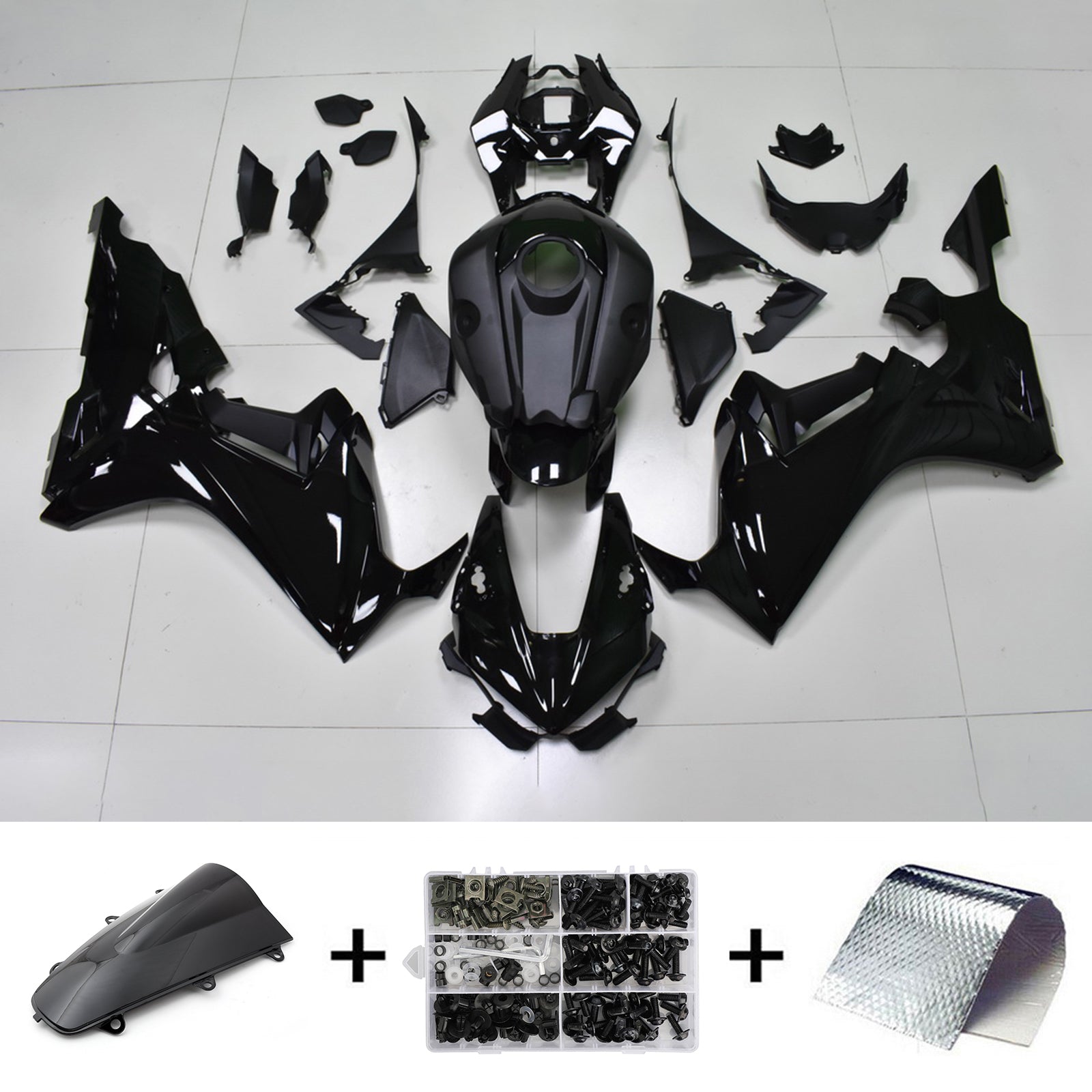 Amotopart 2017-2023 Honda CBR1000RR carenatura kit nero opaco e lucido