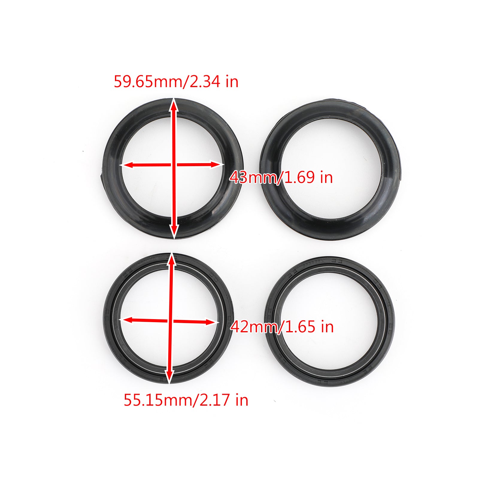 Fork Oil Dust Seal Repair Rebuild Kit Fit For Yamaha YZF-R6S 2006-2009 Victory Vegas 2003-2005 Suzuki GSX-R1000 2001-2008