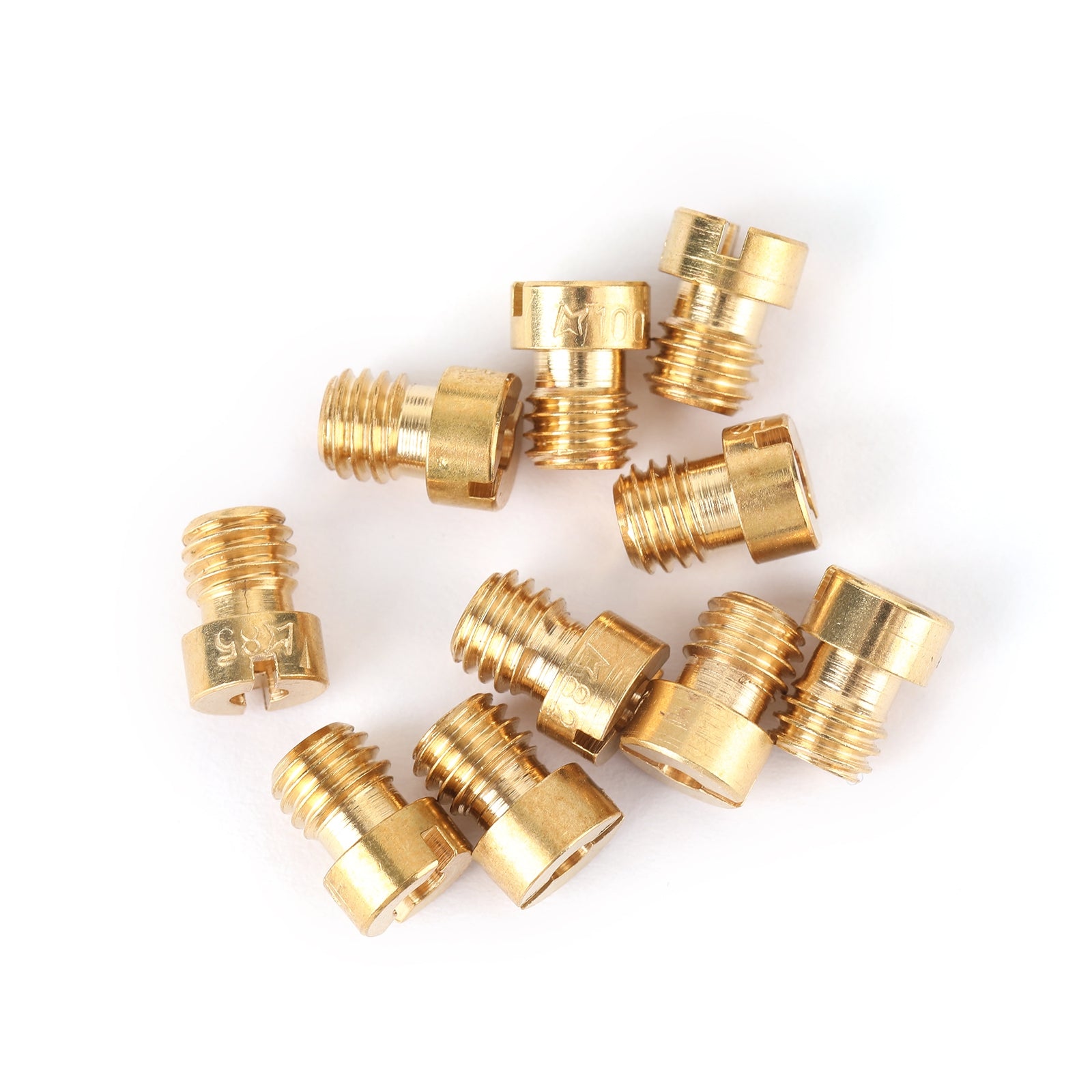 10set Rundkopf Hauptdüse 5mm 82-105 für GY6 Motorrad Roller Vergaser PZ19