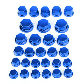 30 Schraubkappenabdeckung Innensechskant für Suzuki Motorrad Moped Roller Blau