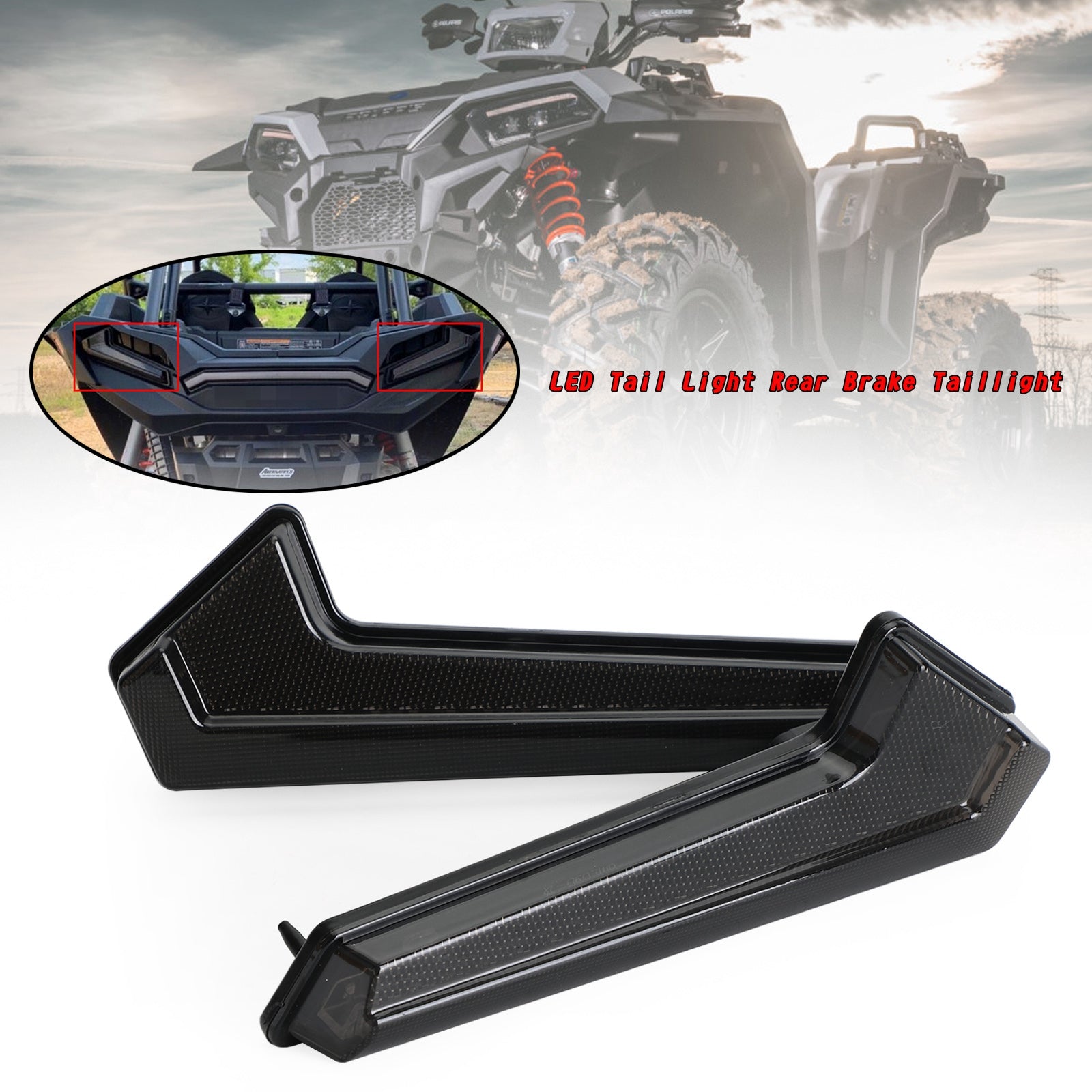 Luce freno posteriore a LED per Polaris Sportsman 1000 XP RZR XP TURBO 18-21 generico